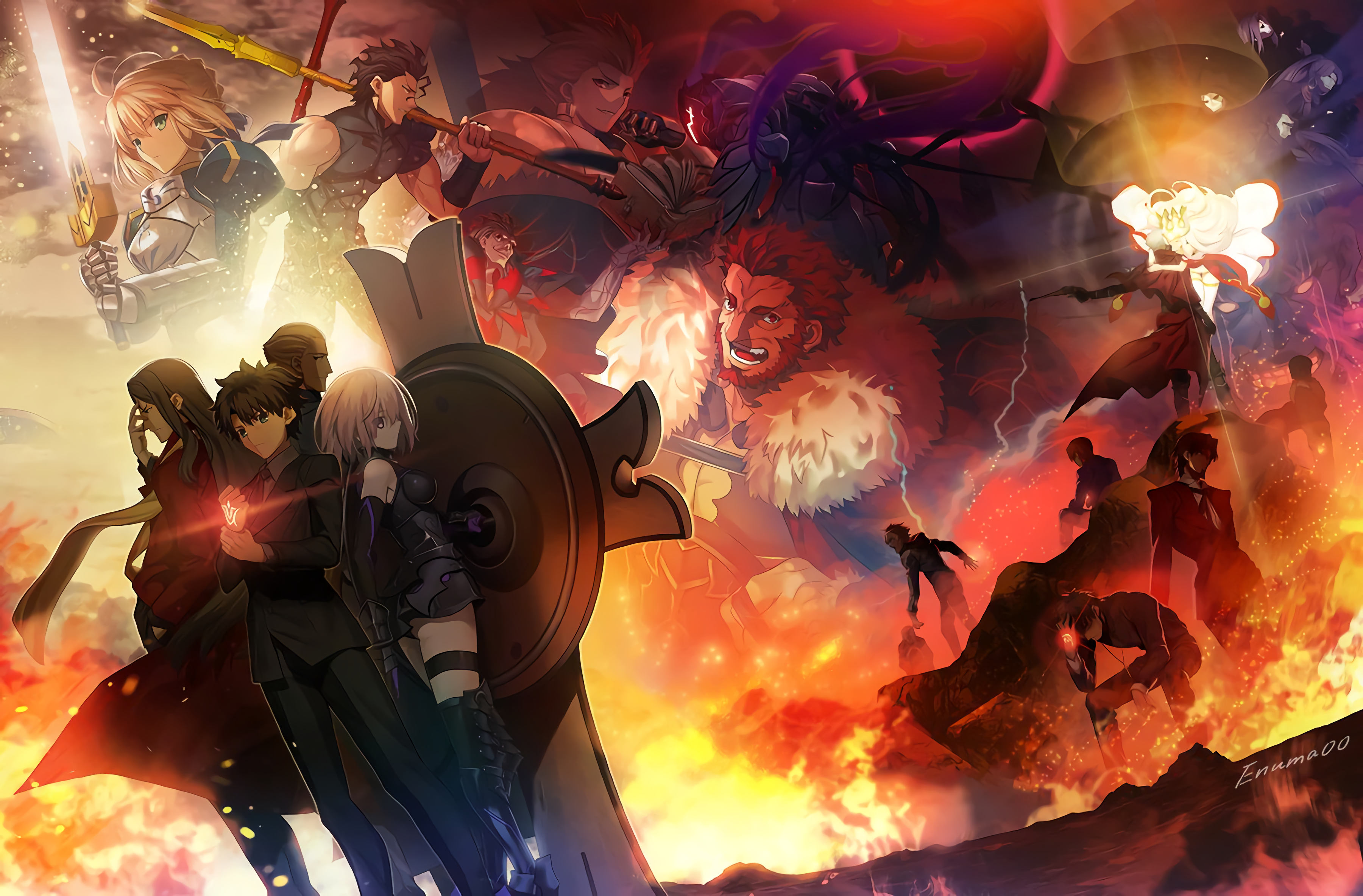 Characters from Fate/Zero and Fate/Grand Order HD Wallpaper