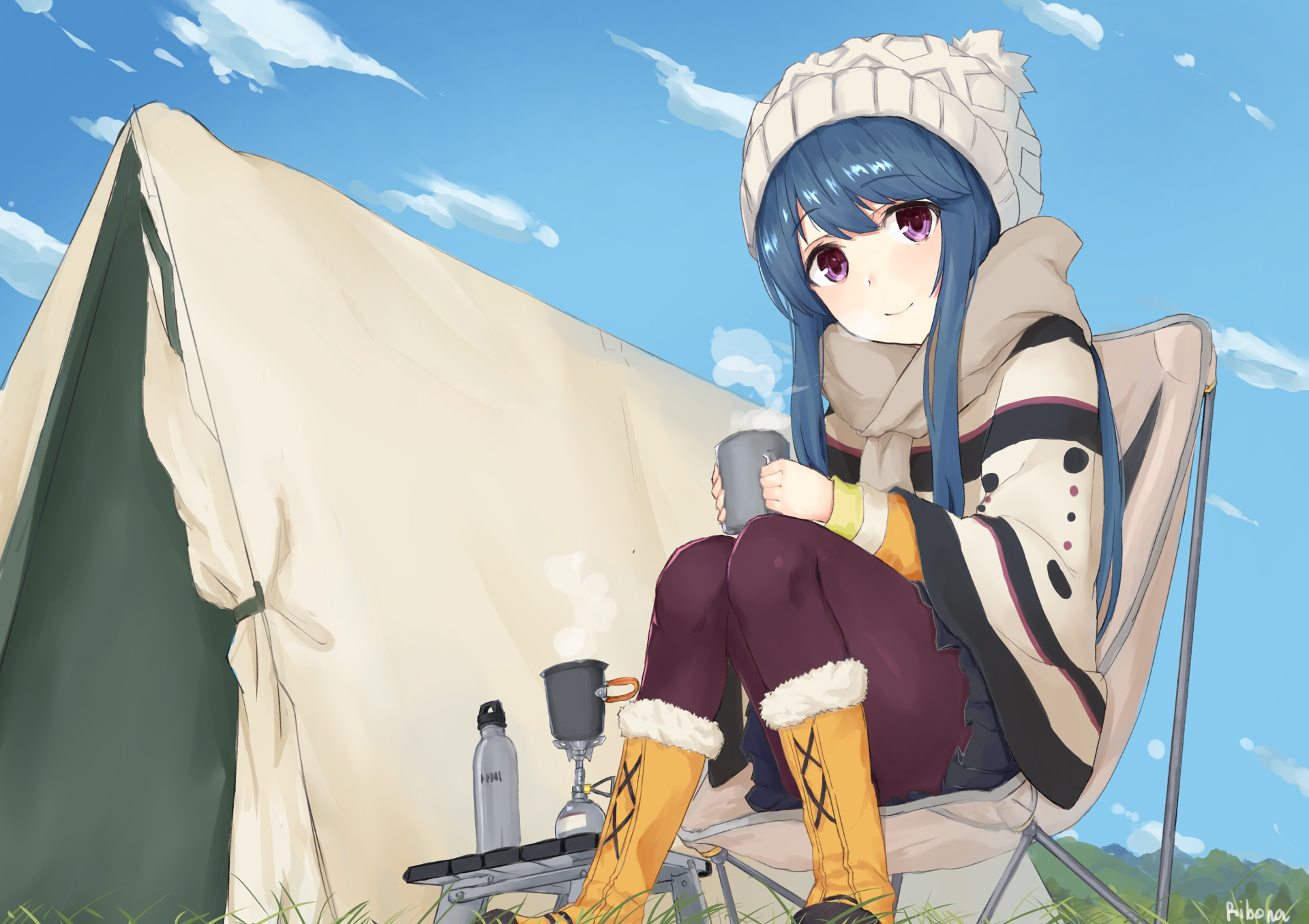 Rin Shima camping HD Wallpaper