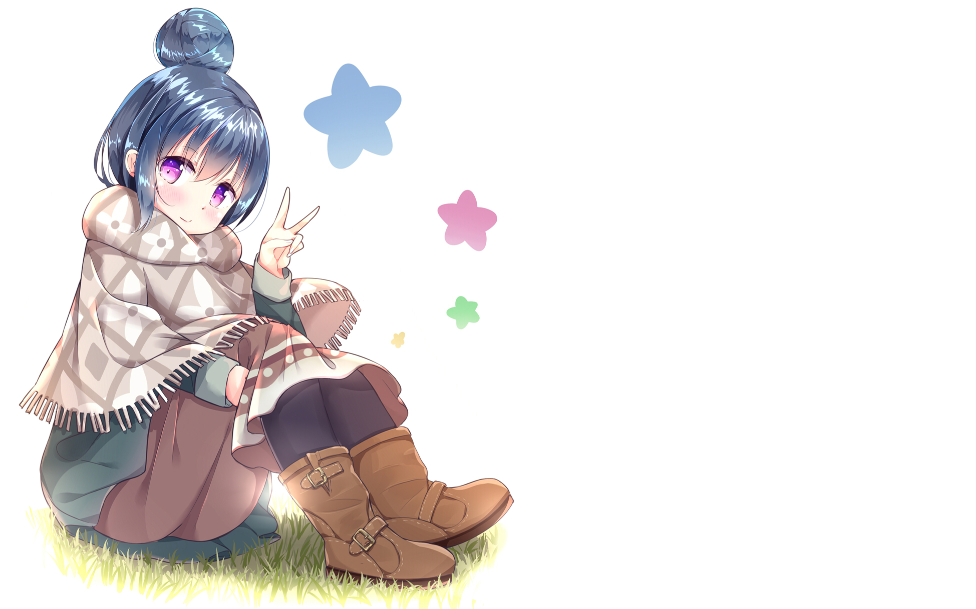Rin Shima from Laid-Back Camp HD Wallpaper