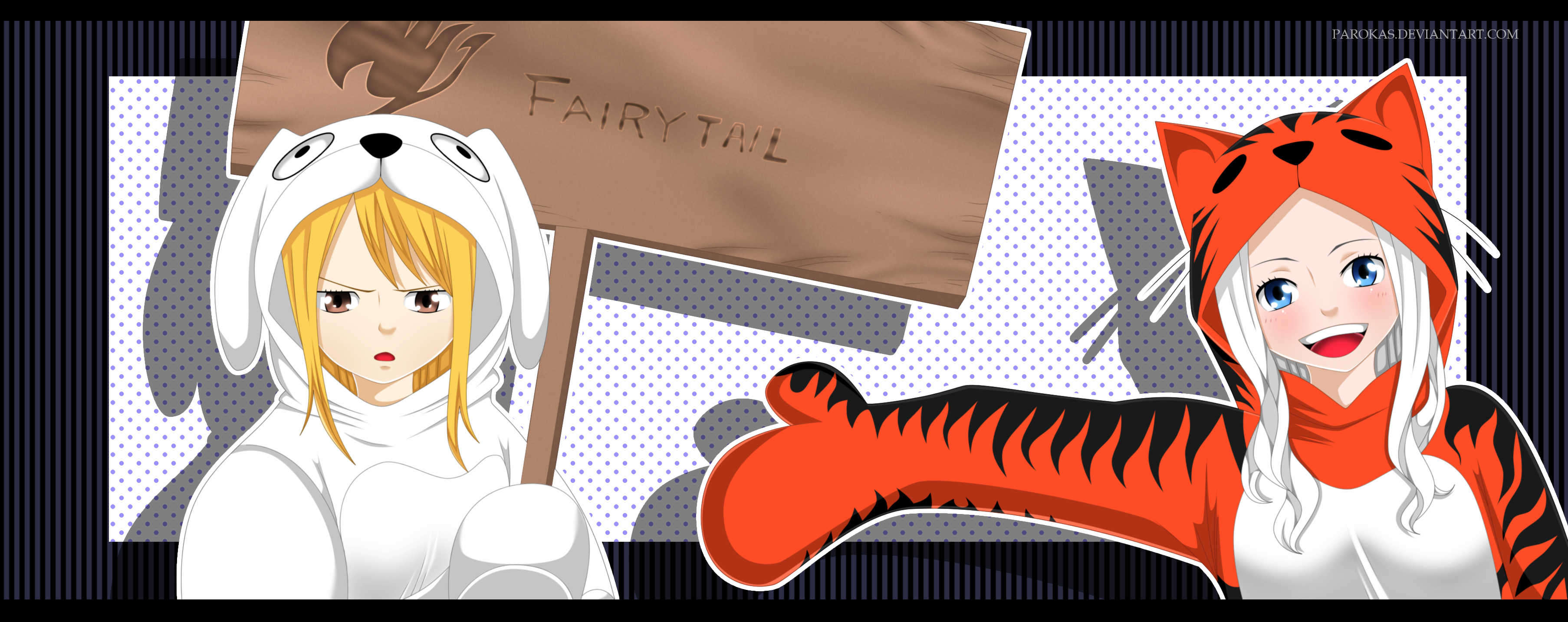 Lucy Heartfilia and Mirajane Strauss from Fairy Tail HD Wallpaper