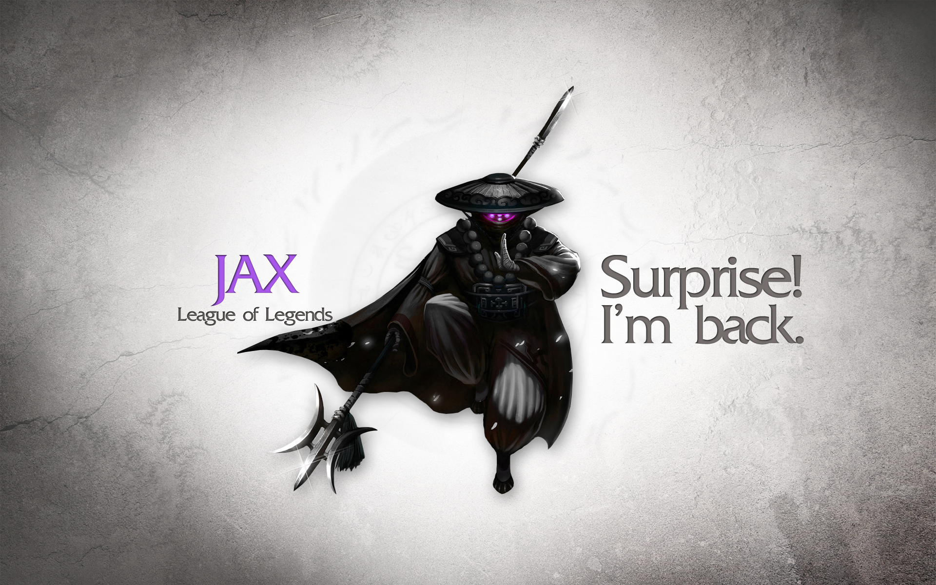 Jax from League of Legends with text HD Wallpaper