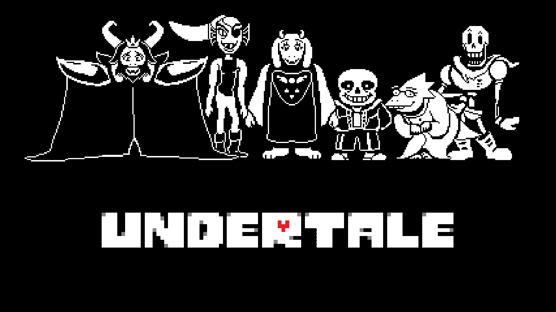 Characters from Undertale with the game title HD Wallpaper