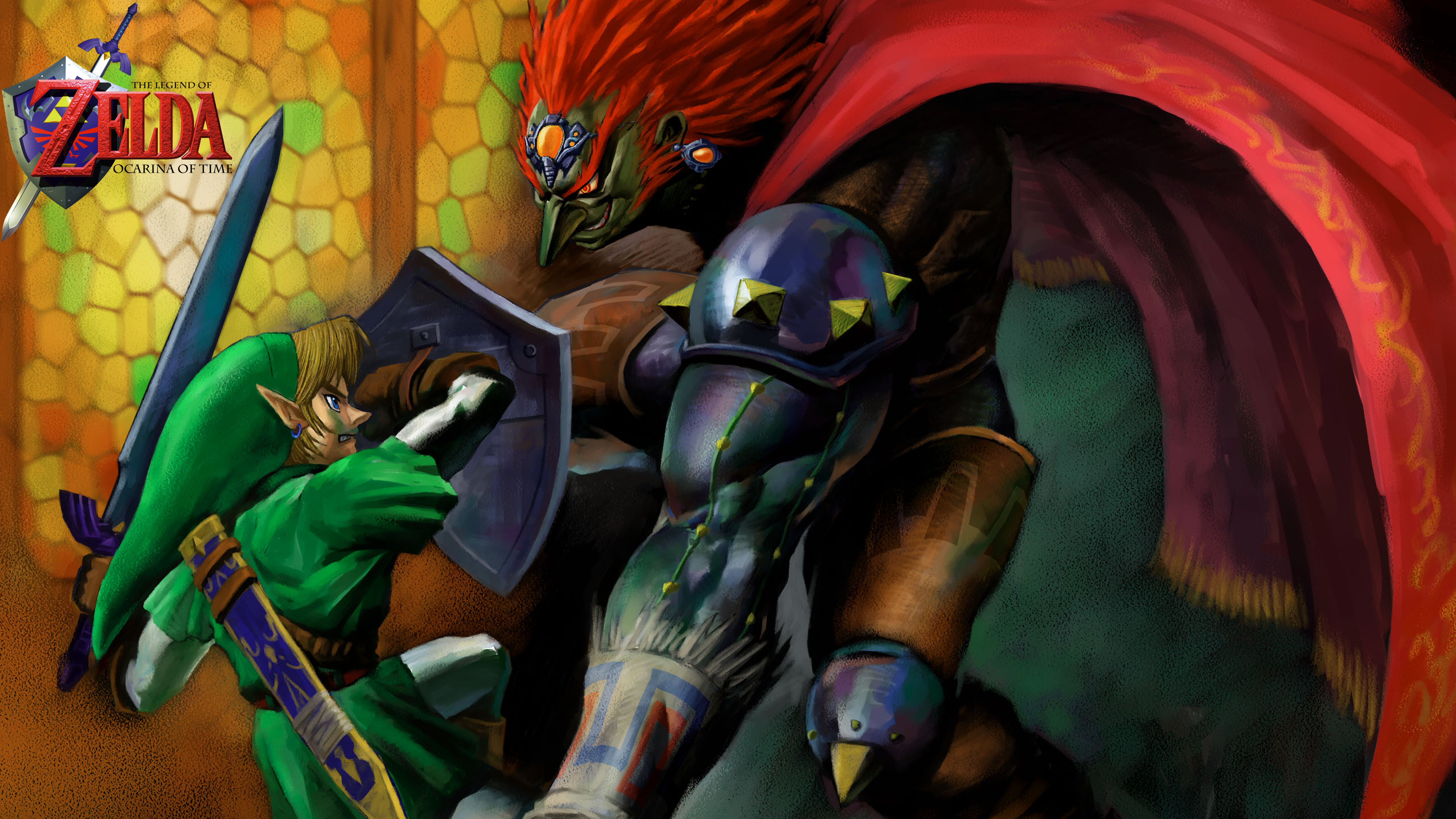 Link and Ganondorf from The Legend of Zelda: Ocarina of Time HD Wallpaper