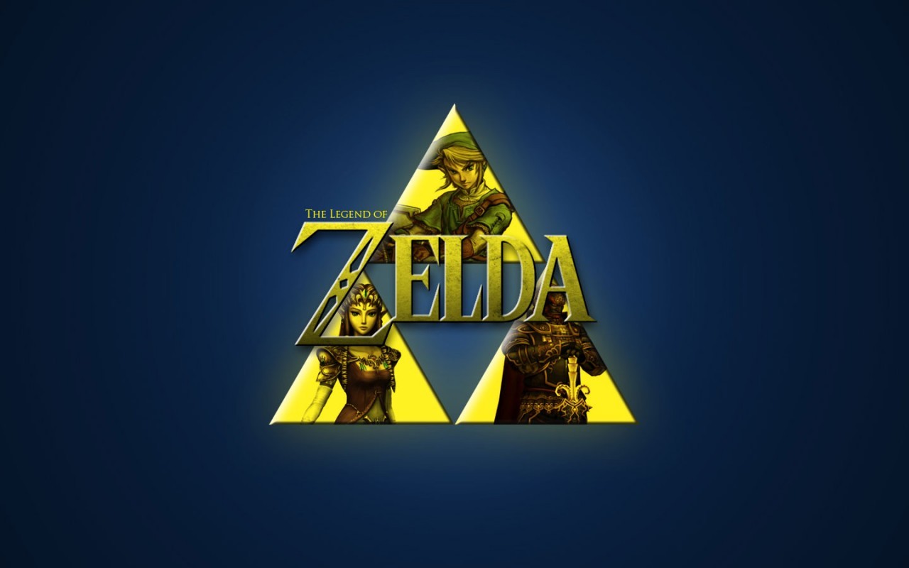 The Legend of Zelda logo with Link, Zelda, and Ganondorf HD Wallpaper