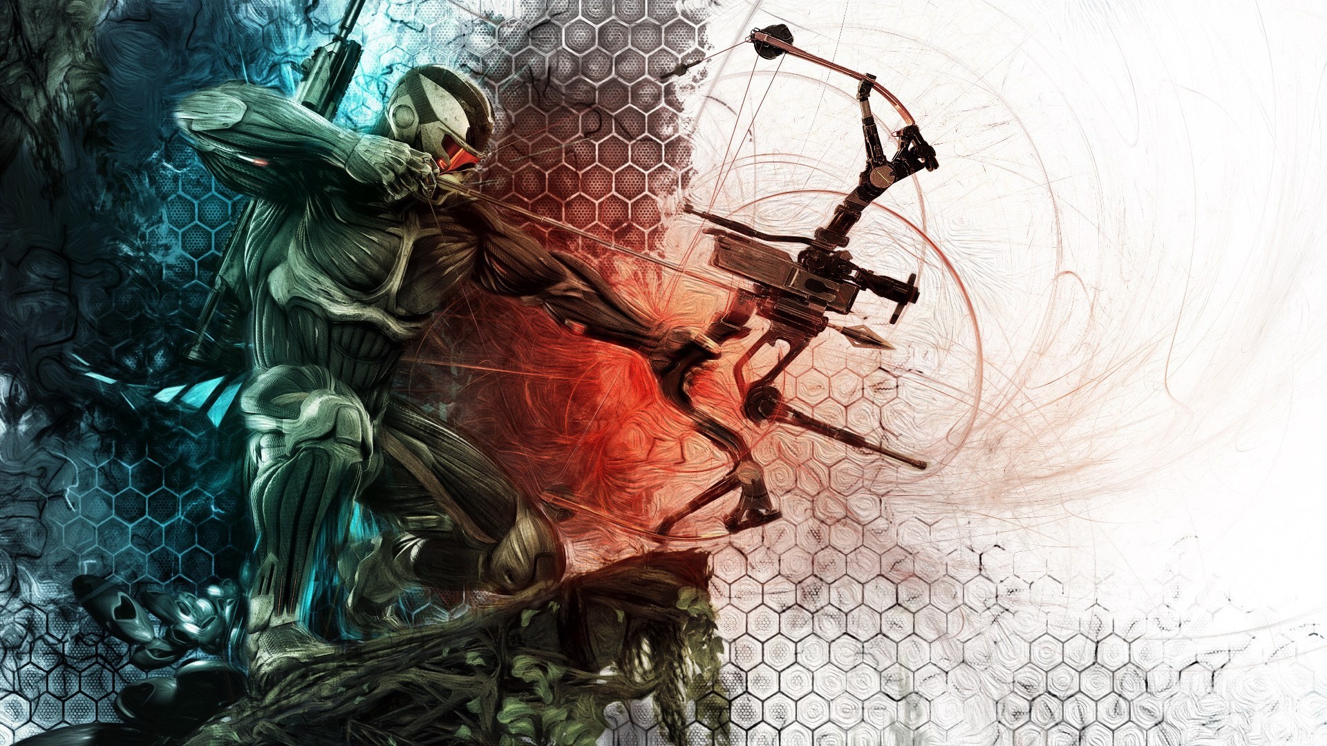 Prophet from Crysis with a Bow HD Wallpaper