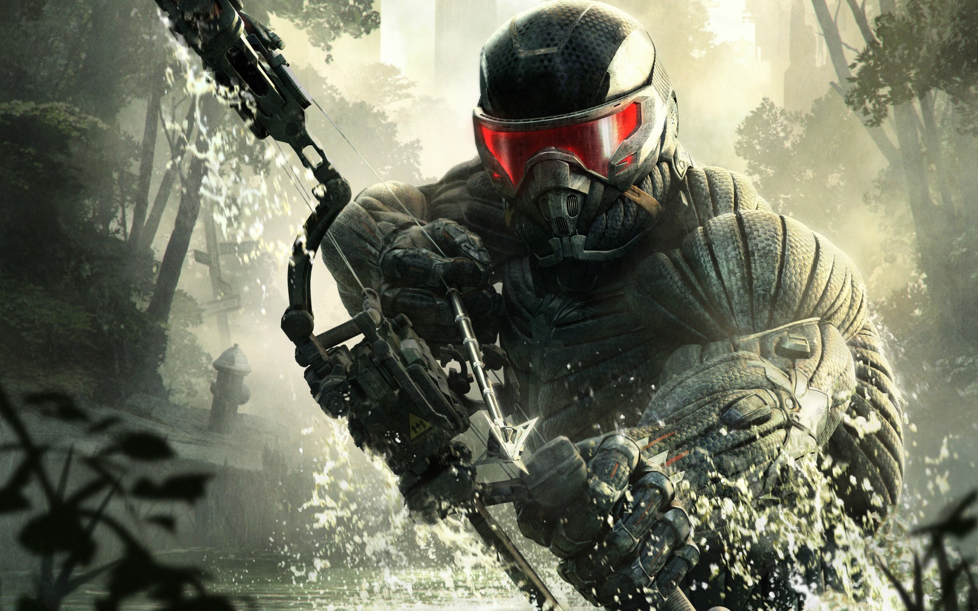 Prophet from Crysis holding a bow HD Wallpaper