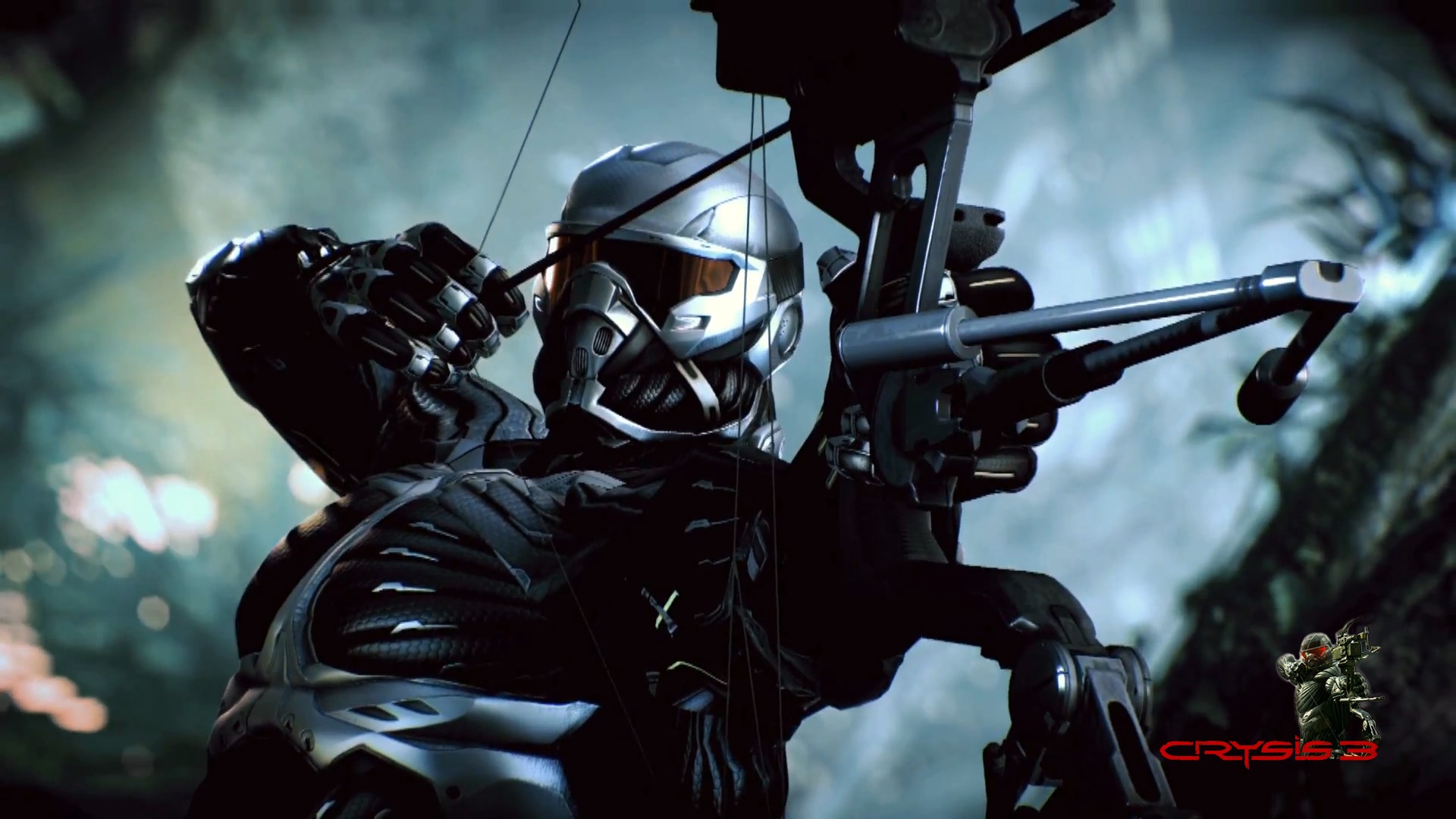 Prophet from Crysis 3 with a bow HD Wallpaper