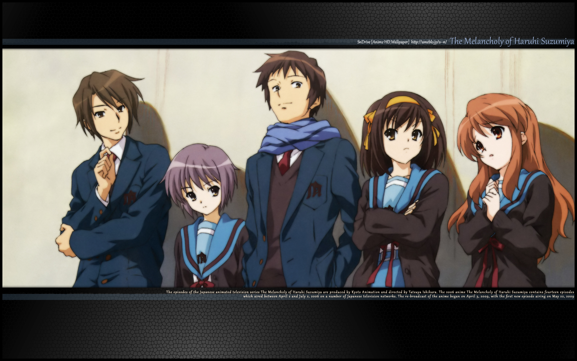 The Melancholy of Haruhi Suzumiya characters HD Wallpaper