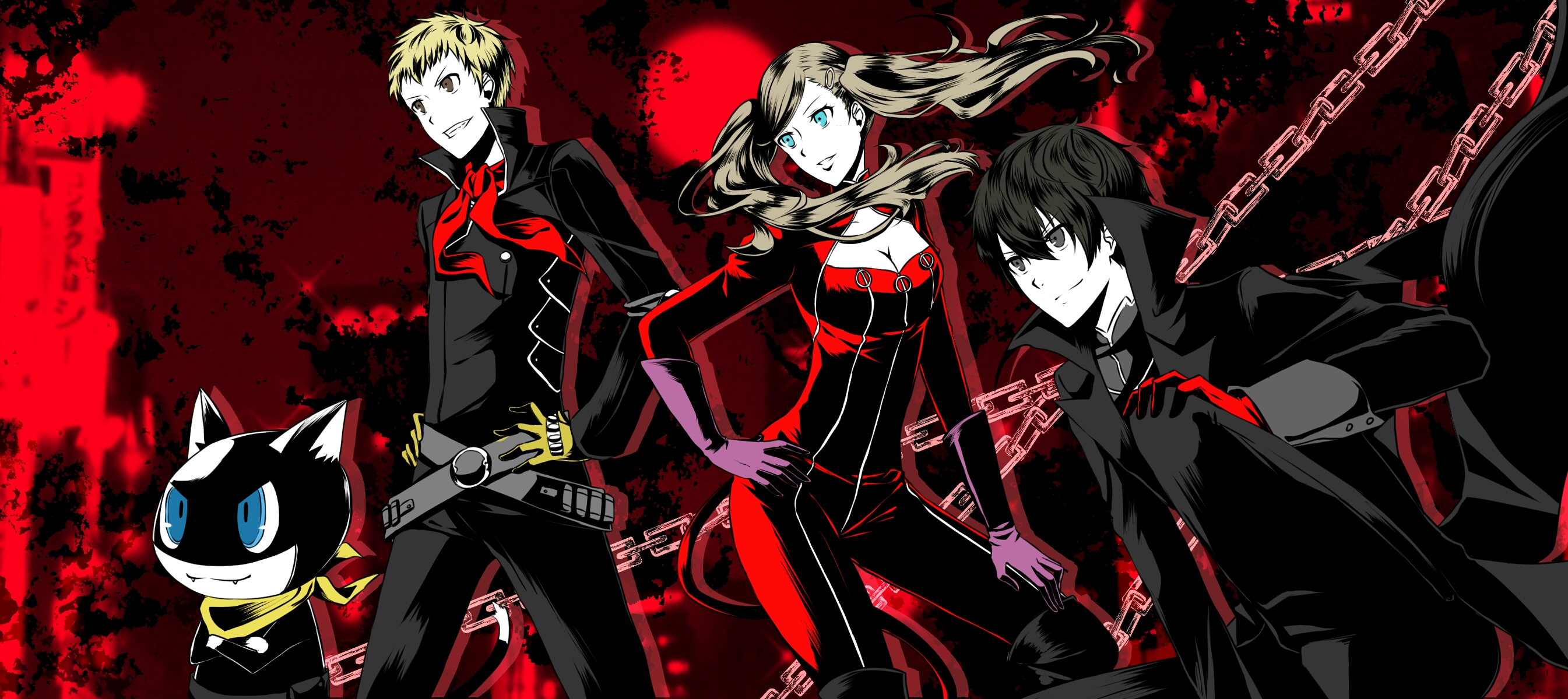 Persona 5 characters and Morgana HD Wallpaper