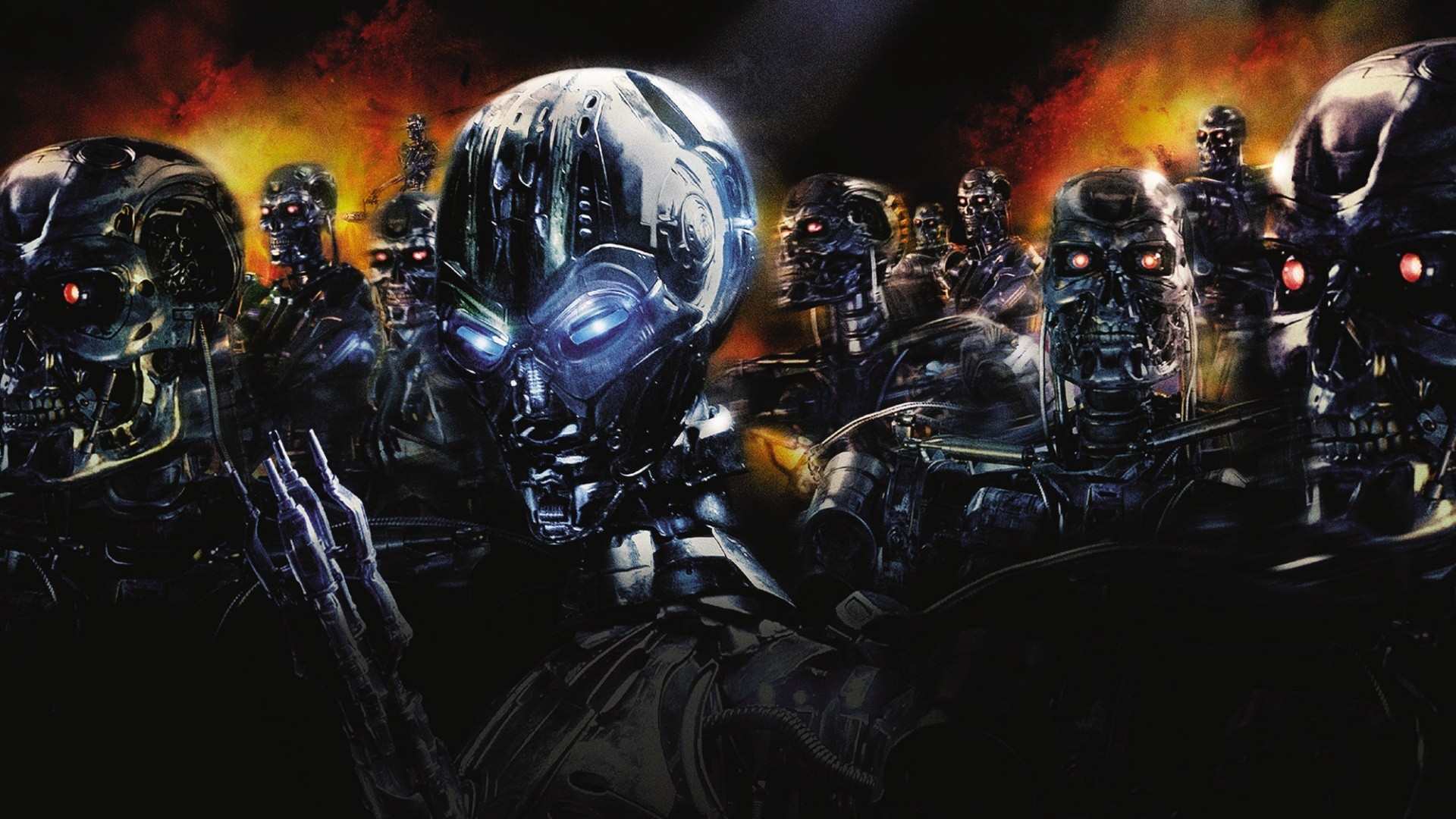 Terminators from The Terminator franchise HD Wallpaper