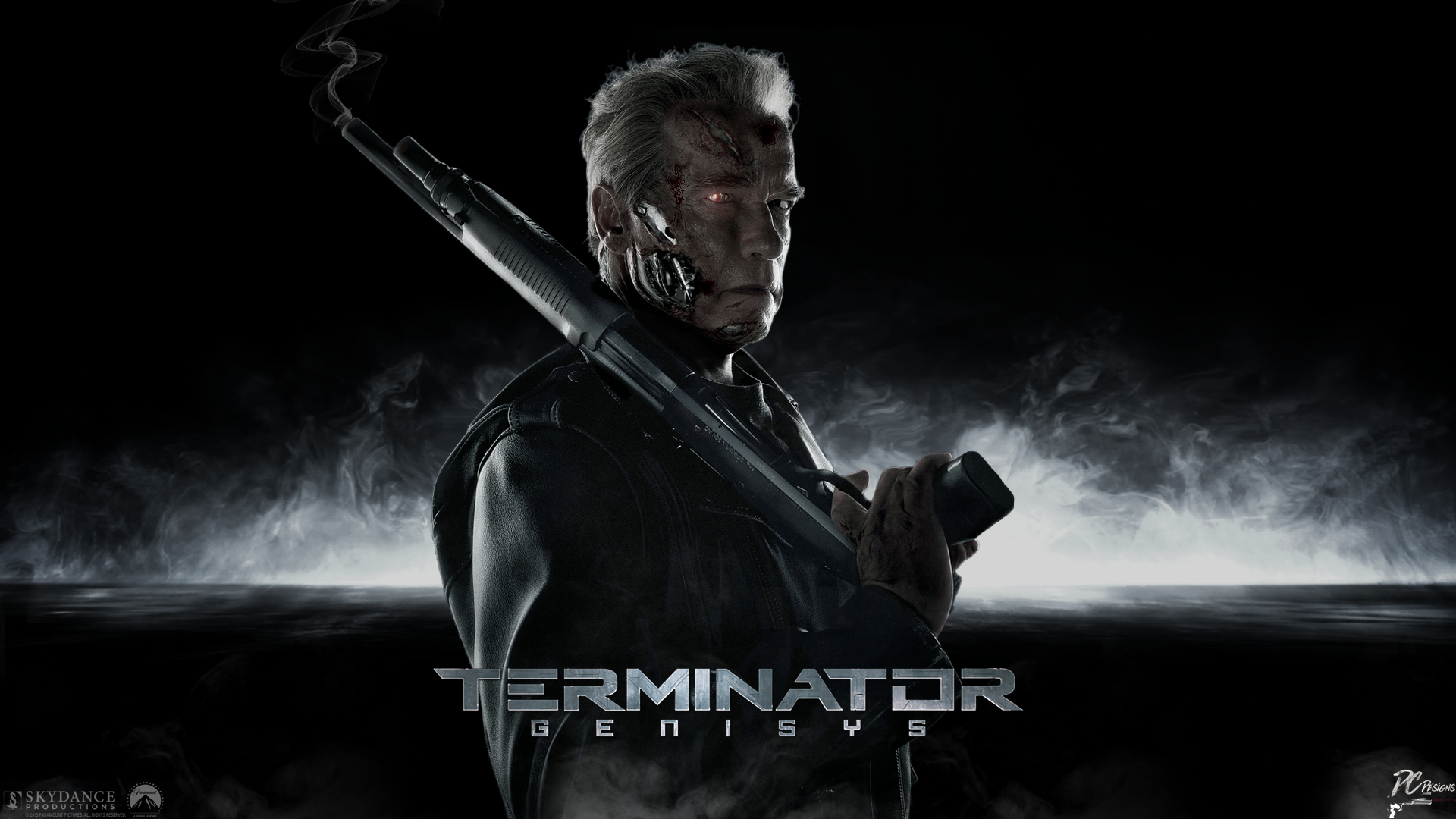 Arnold Schwarzenegger as Terminator in Terminator Genisys HD Wallpaper