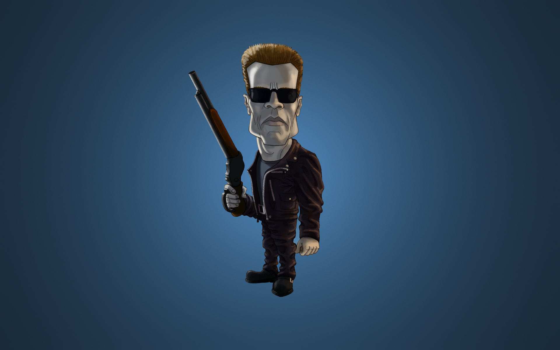 Terminator with Shotgun HD Wallpaper