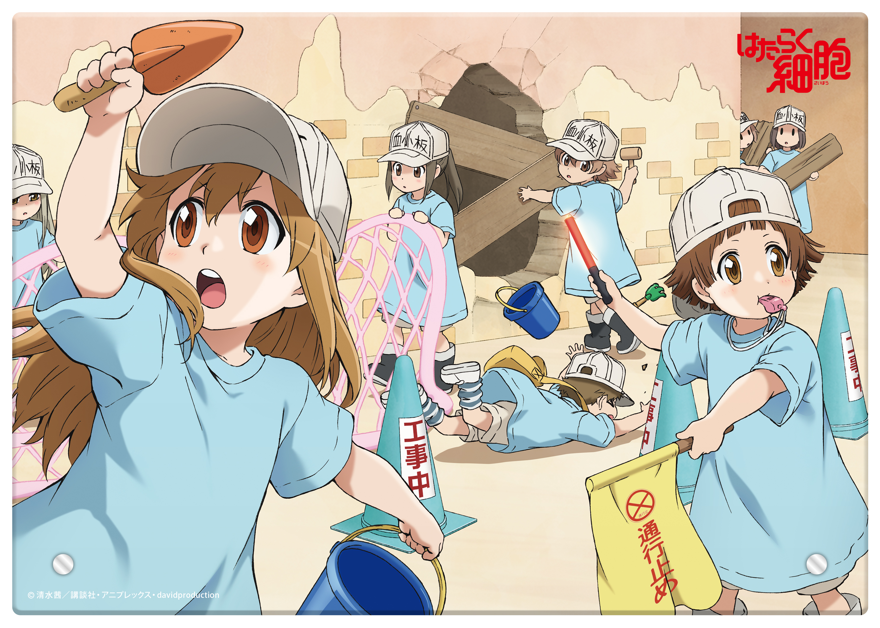 Platelets from Cells at Work! working on construction site HD Wallpaper