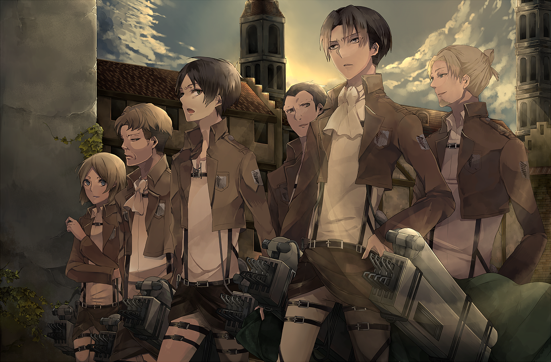 Characters from Attack on Titan HD Wallpaper