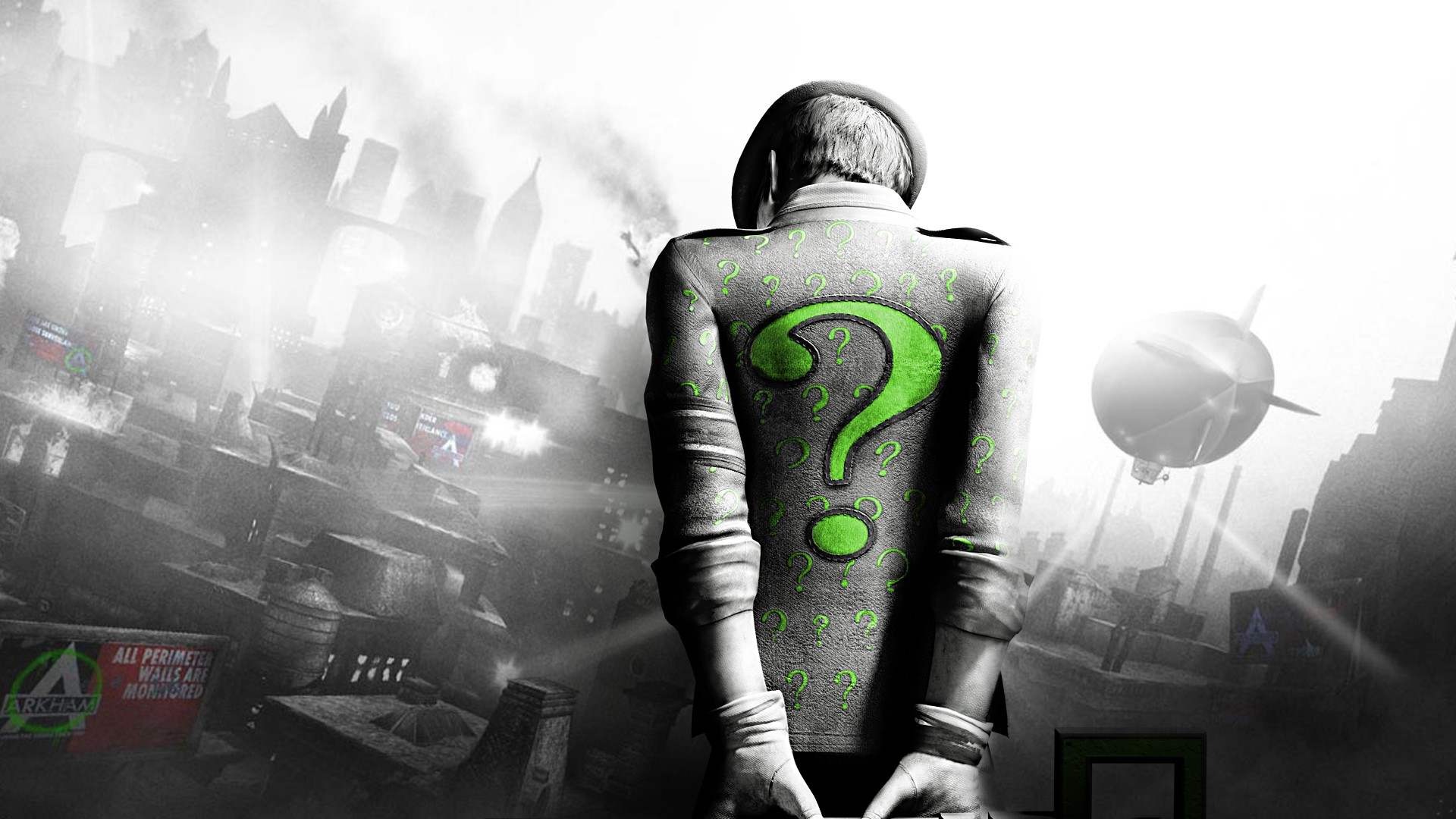 The Riddler from DC Comics in Gotham City HD Wallpaper