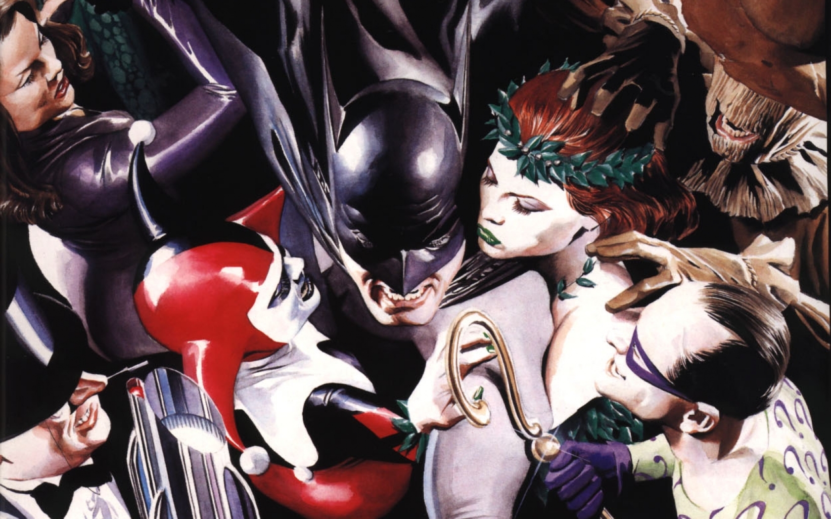 Batman and Villains from DC Comics HD Wallpaper