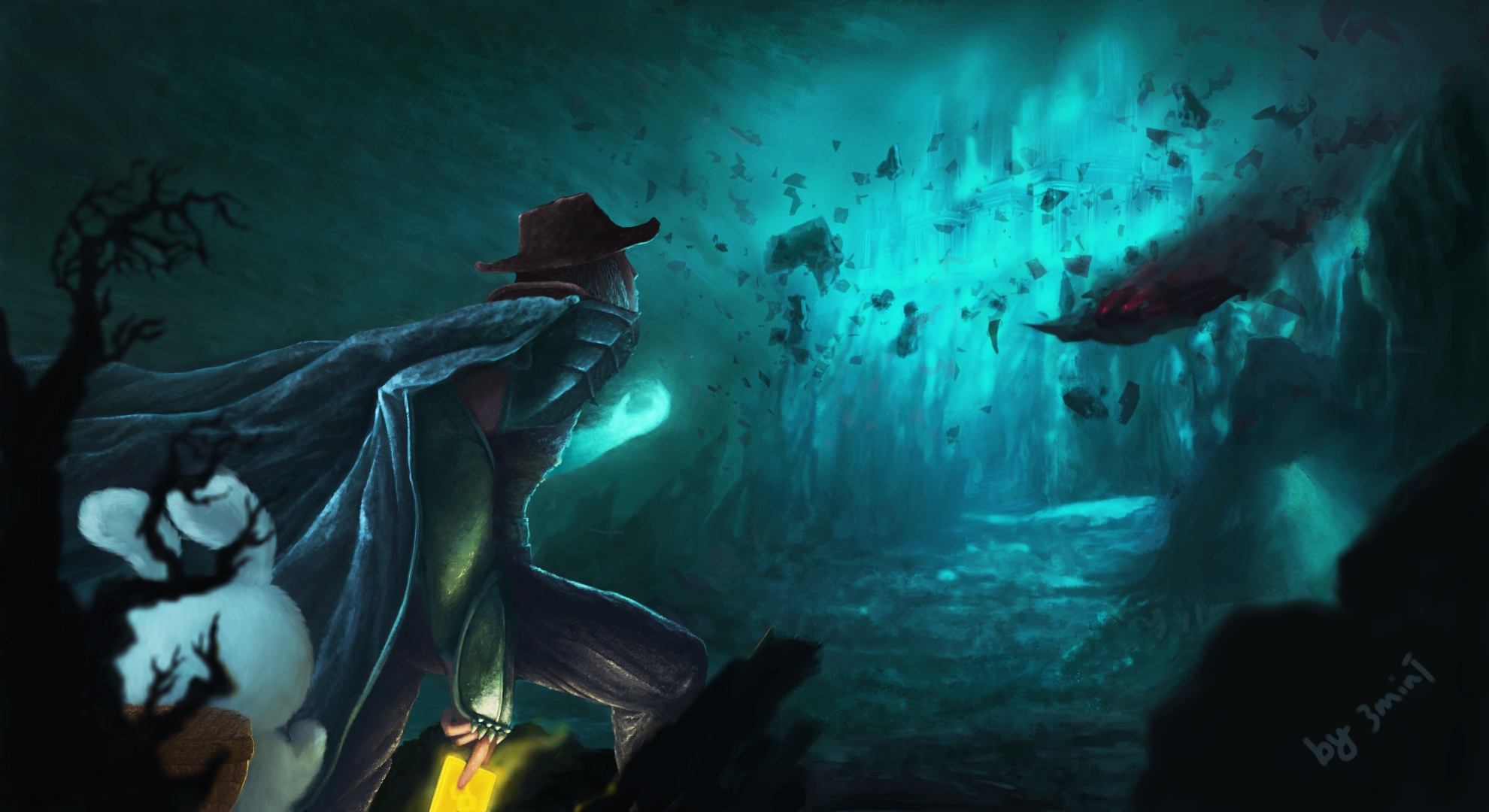 Twisted Fate from League of Legends in a cave HD Wallpaper