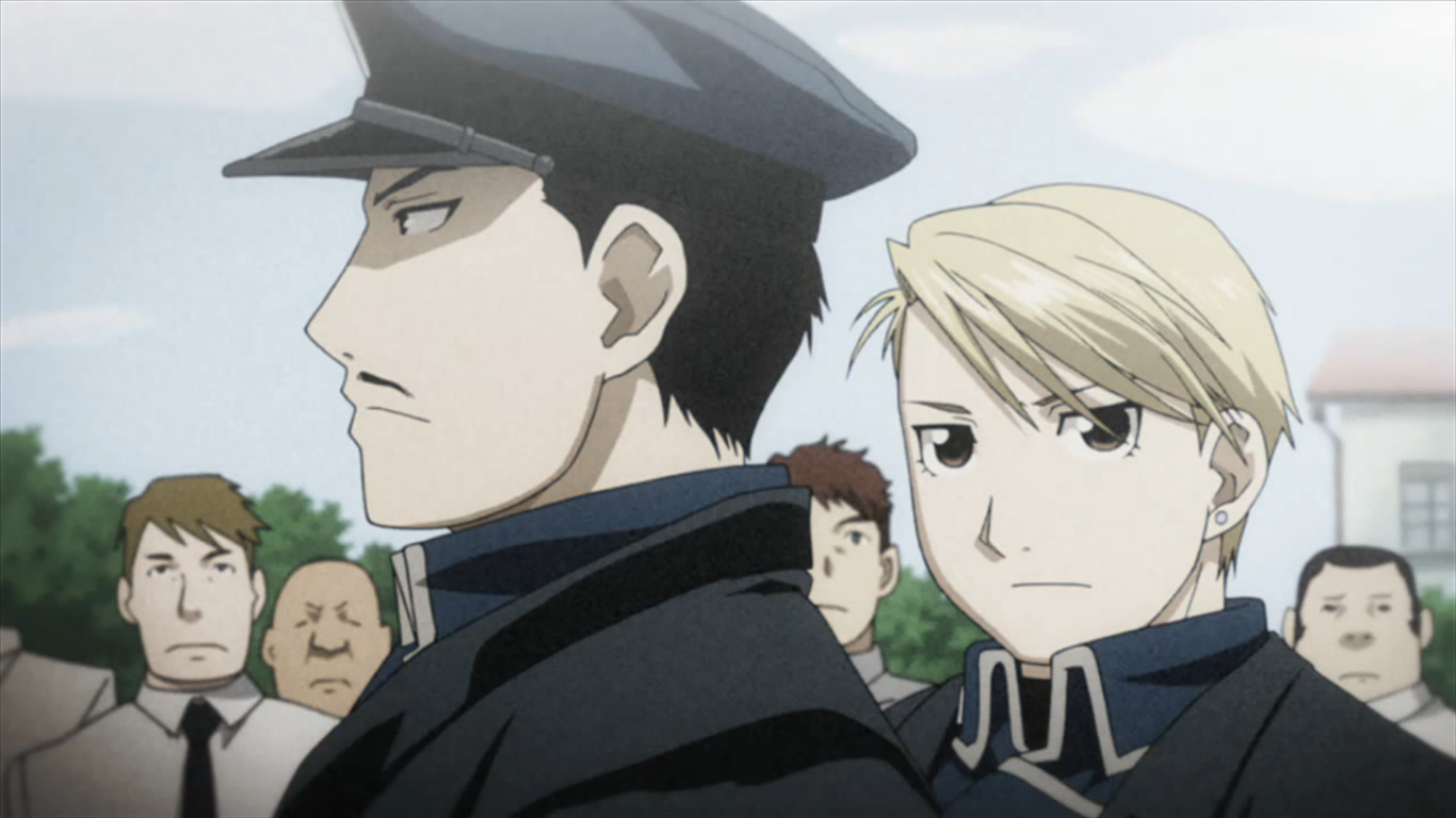 Riza Hawkeye and Roy Mustang from Fullmetal Alchemist HD Wallpaper