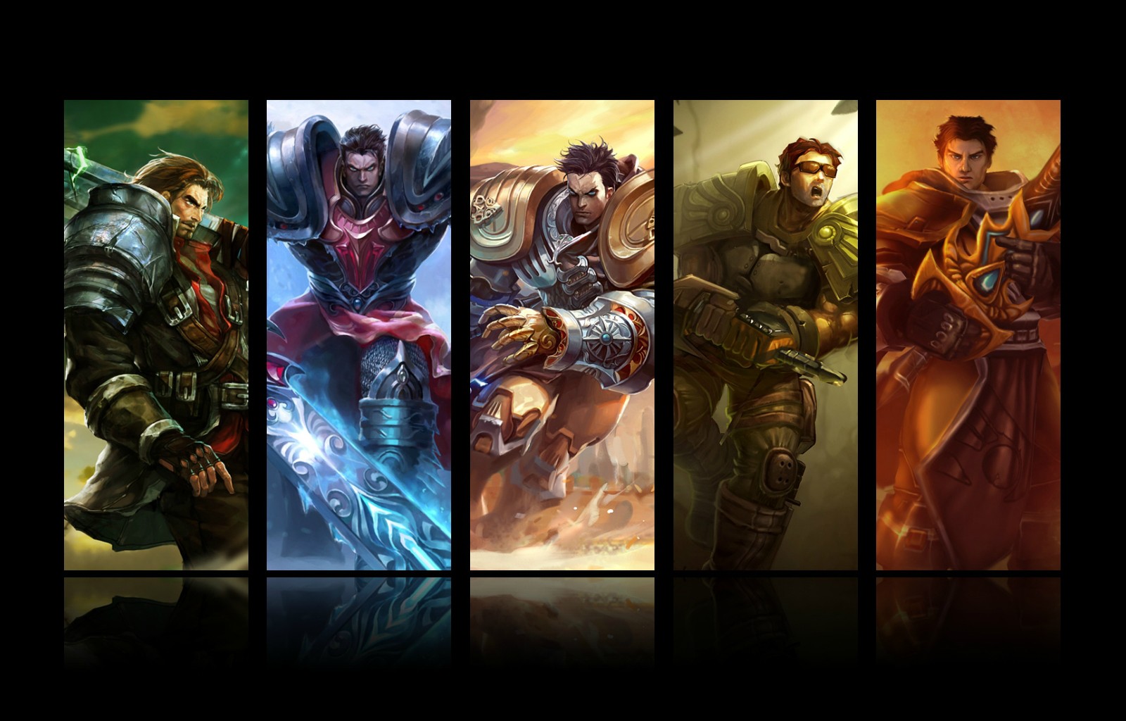 Five male warriors from League of Legends HD Wallpaper