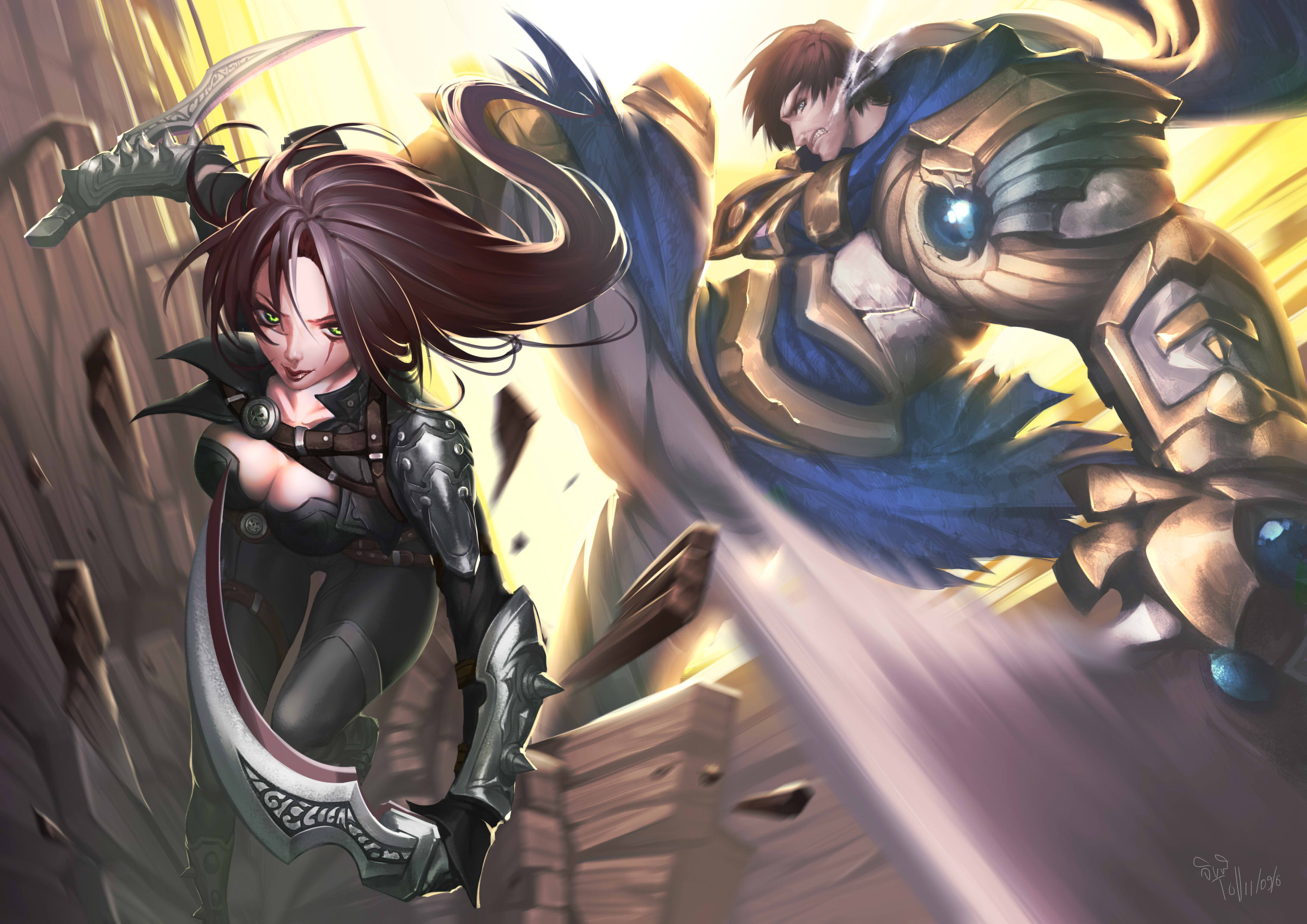Katarina and Garen from League of Legends HD Wallpaper