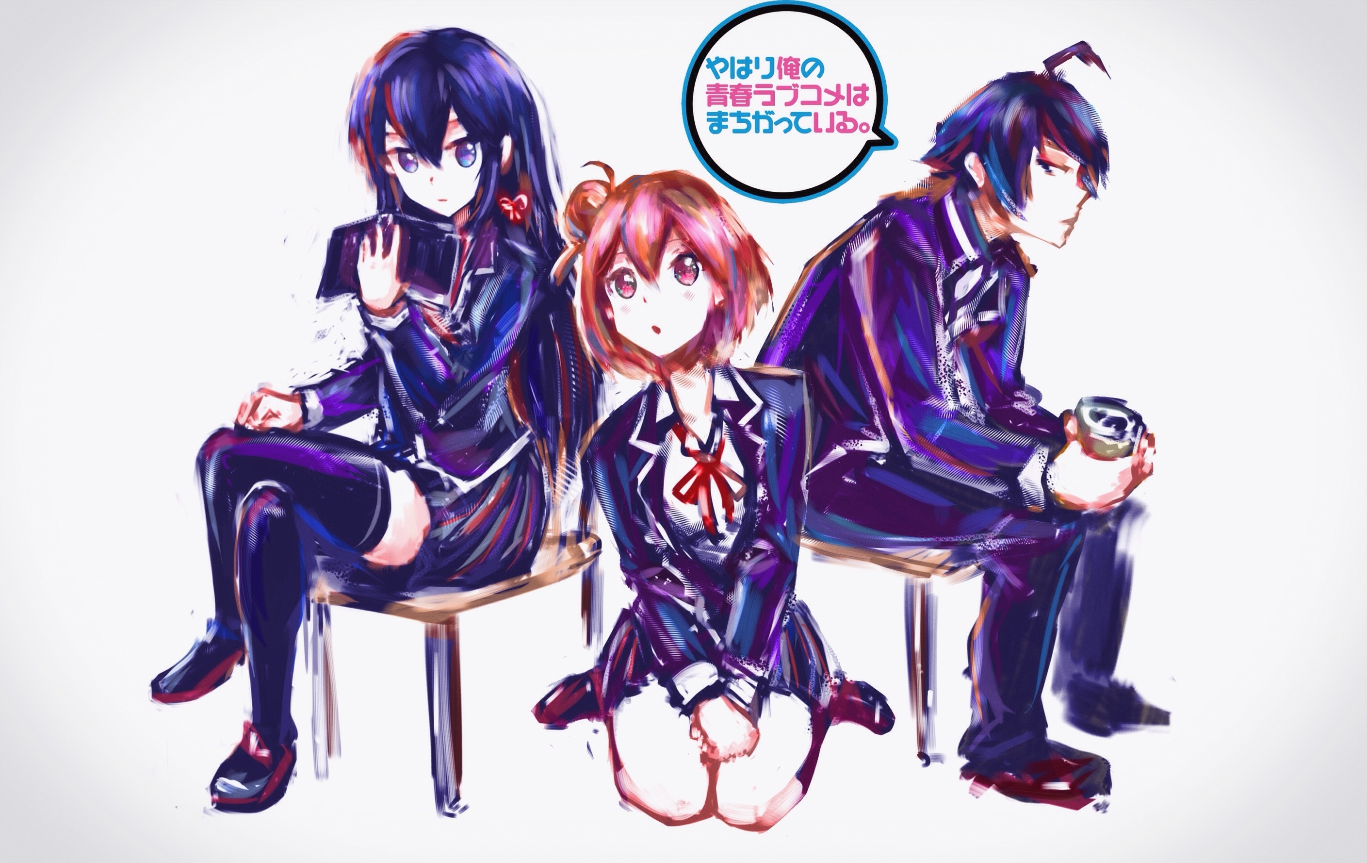 Characters from My Teen Romantic Comedy SNAFU HD Wallpaper