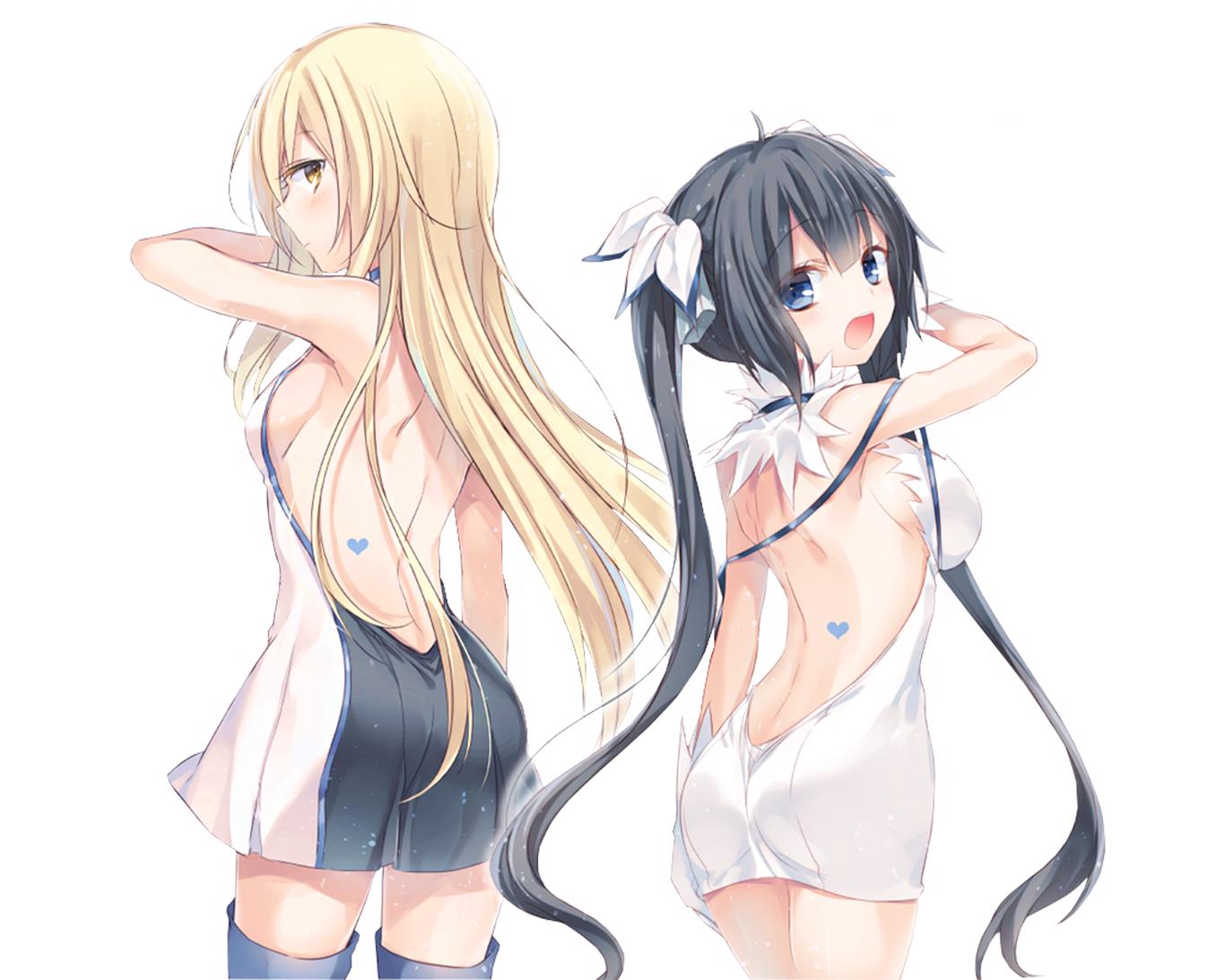 Aiz Wallenstein and Hestia from DanMachi HD Wallpaper