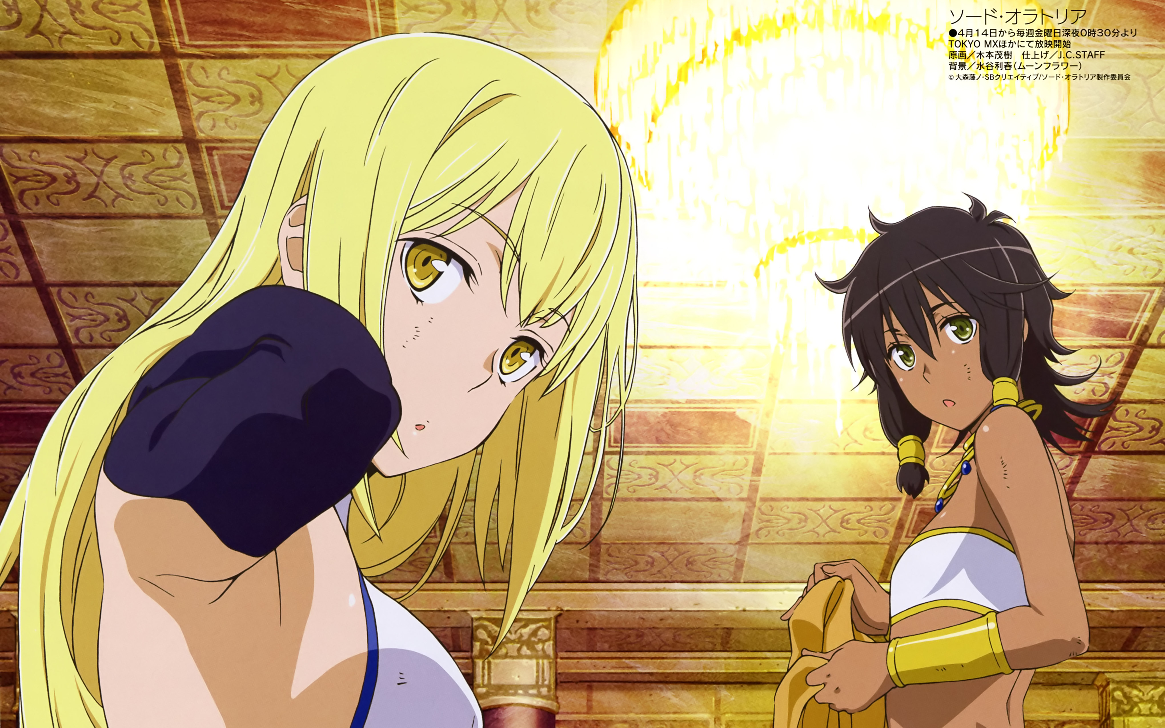 Aiz Wallenstein and Tione Hiryū from Sword Oratoria HD Wallpaper