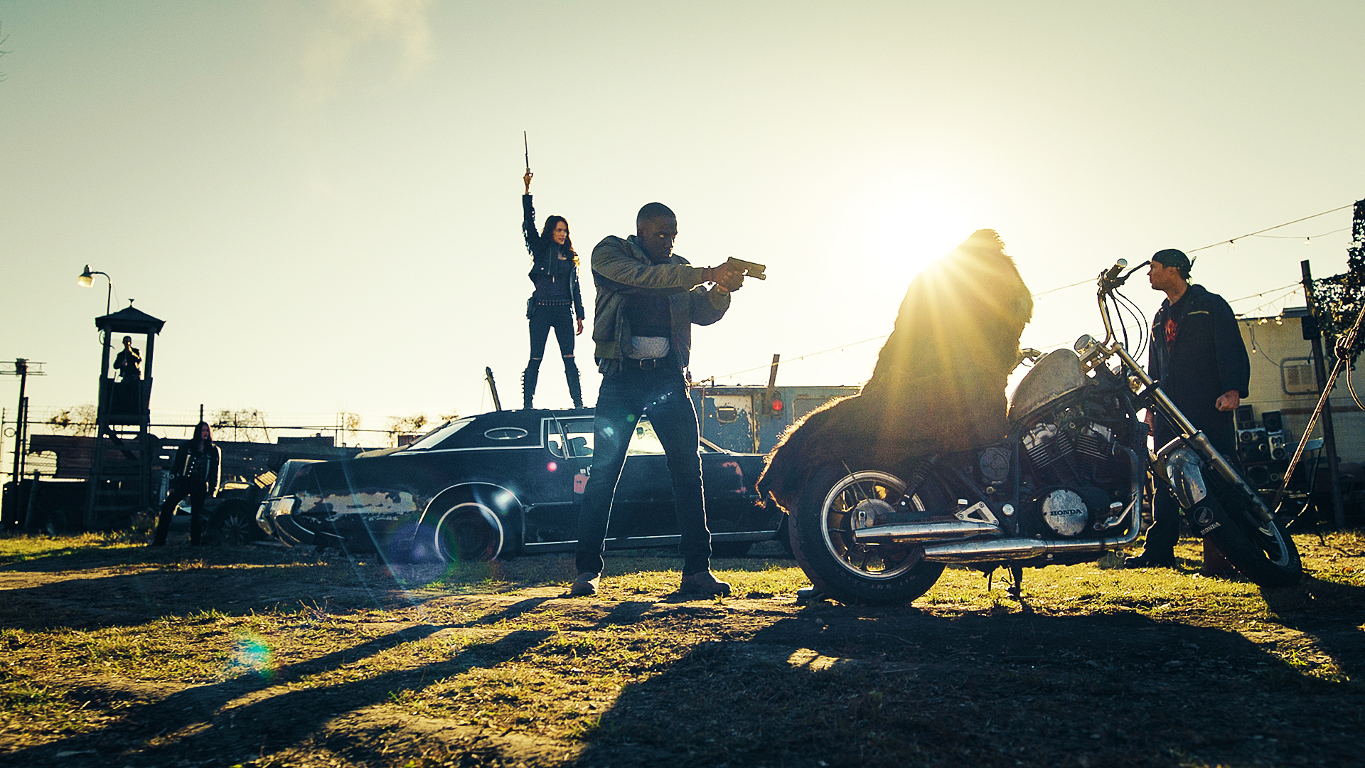Wynonna Earp characters in a post-apocalyptic setting HD Wallpaper