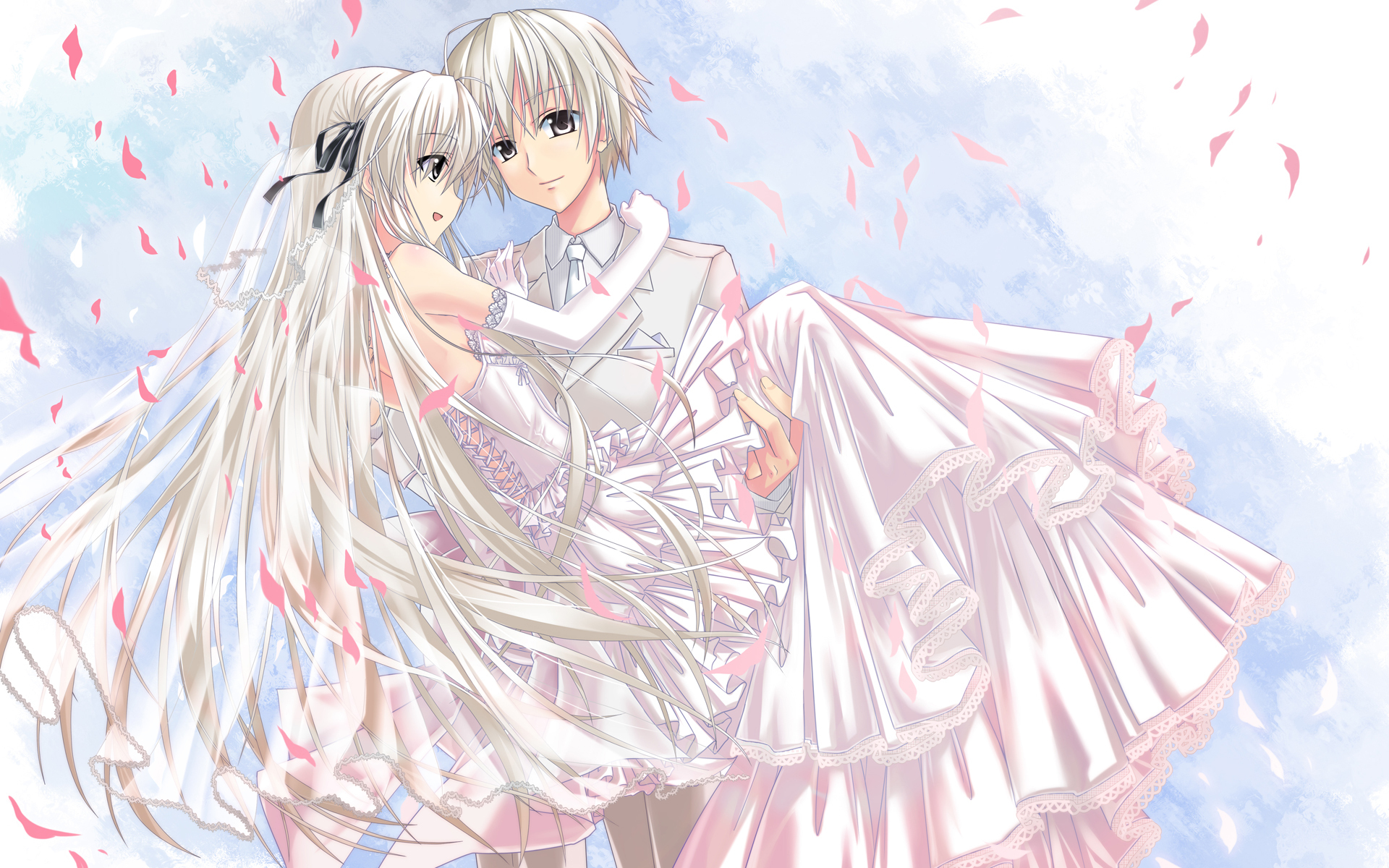 Sora Kasugano in Wedding Attire HD Wallpaper