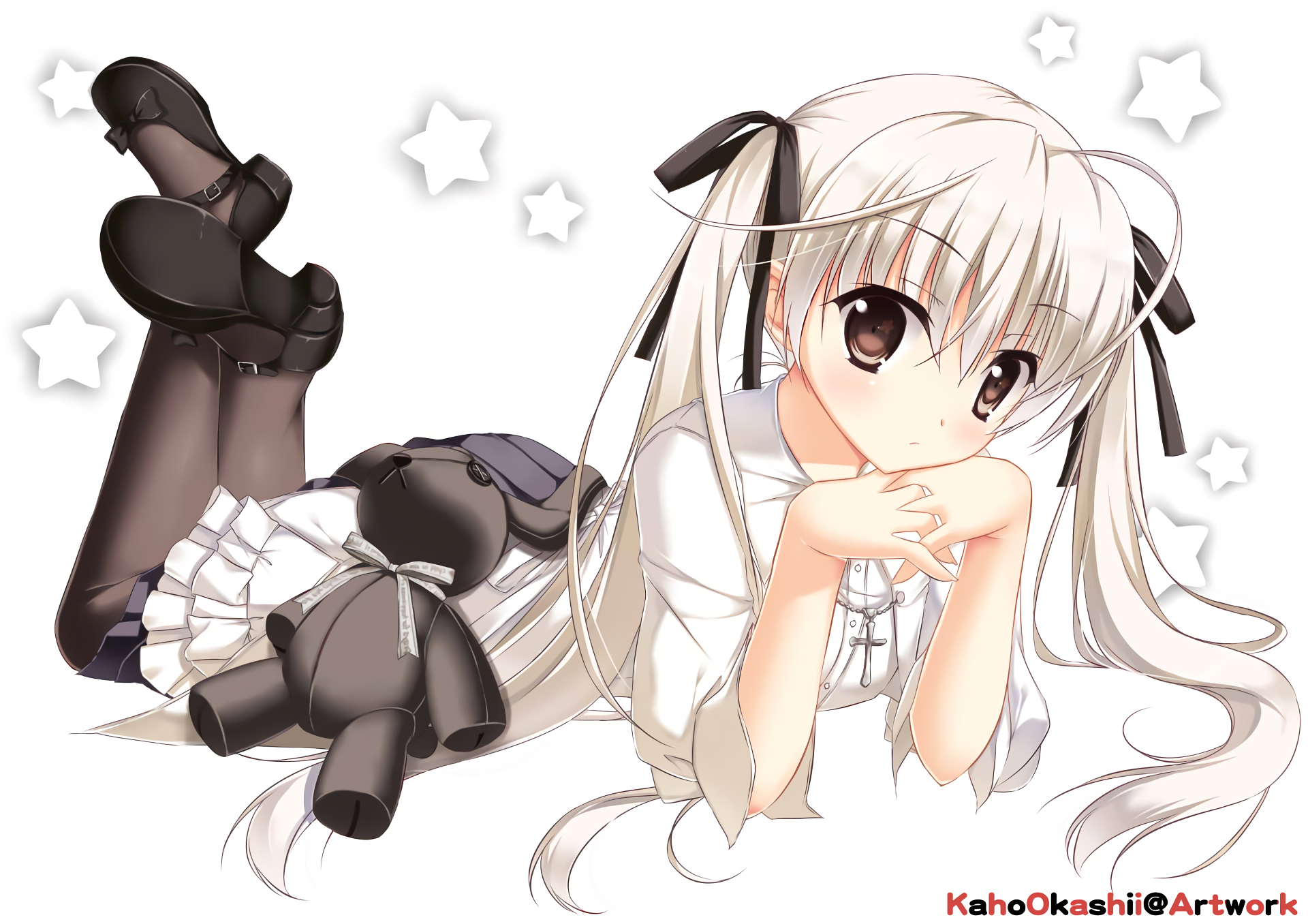 Sora Kasugano with Teddy Bear HD Wallpaper