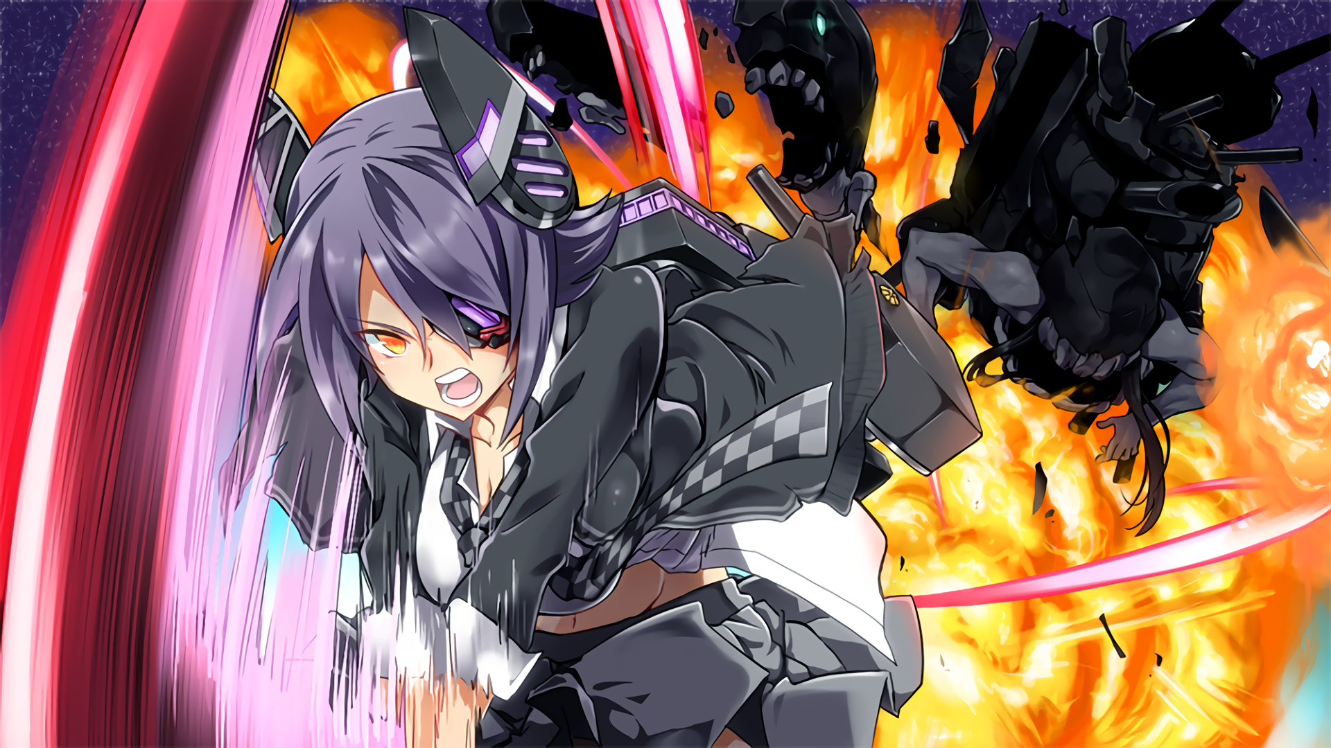 Tenryuu from Kancolle in battle HD Wallpaper