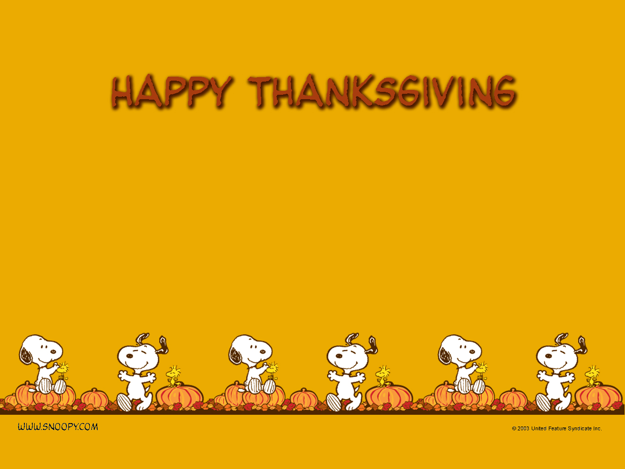 Happy Thanksgiving Snoopy HD Wallpaper