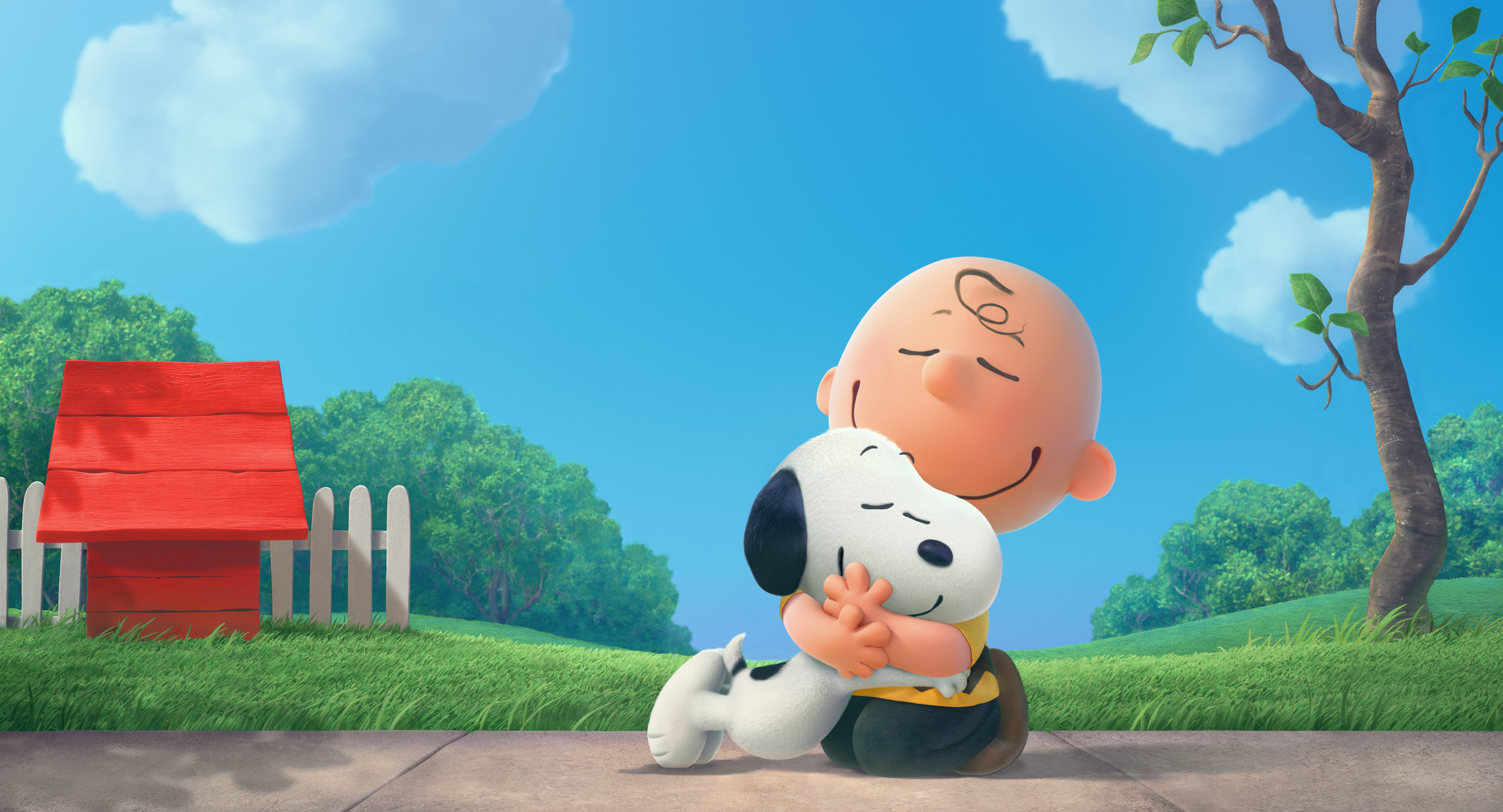 Charlie Brown and Snoopy hugging HD Wallpaper