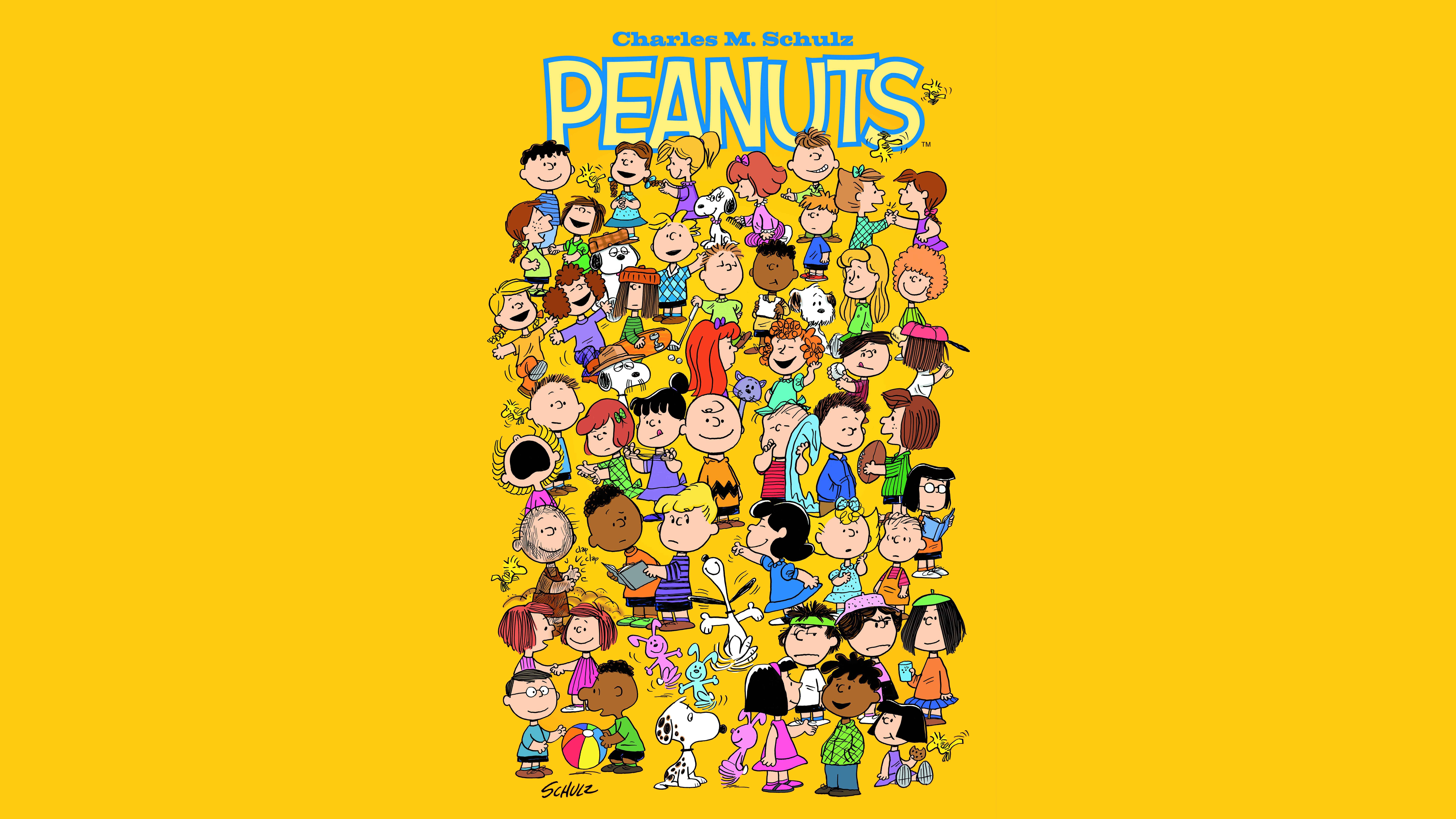 Peanuts characters by Charles M. Schulz HD Wallpaper