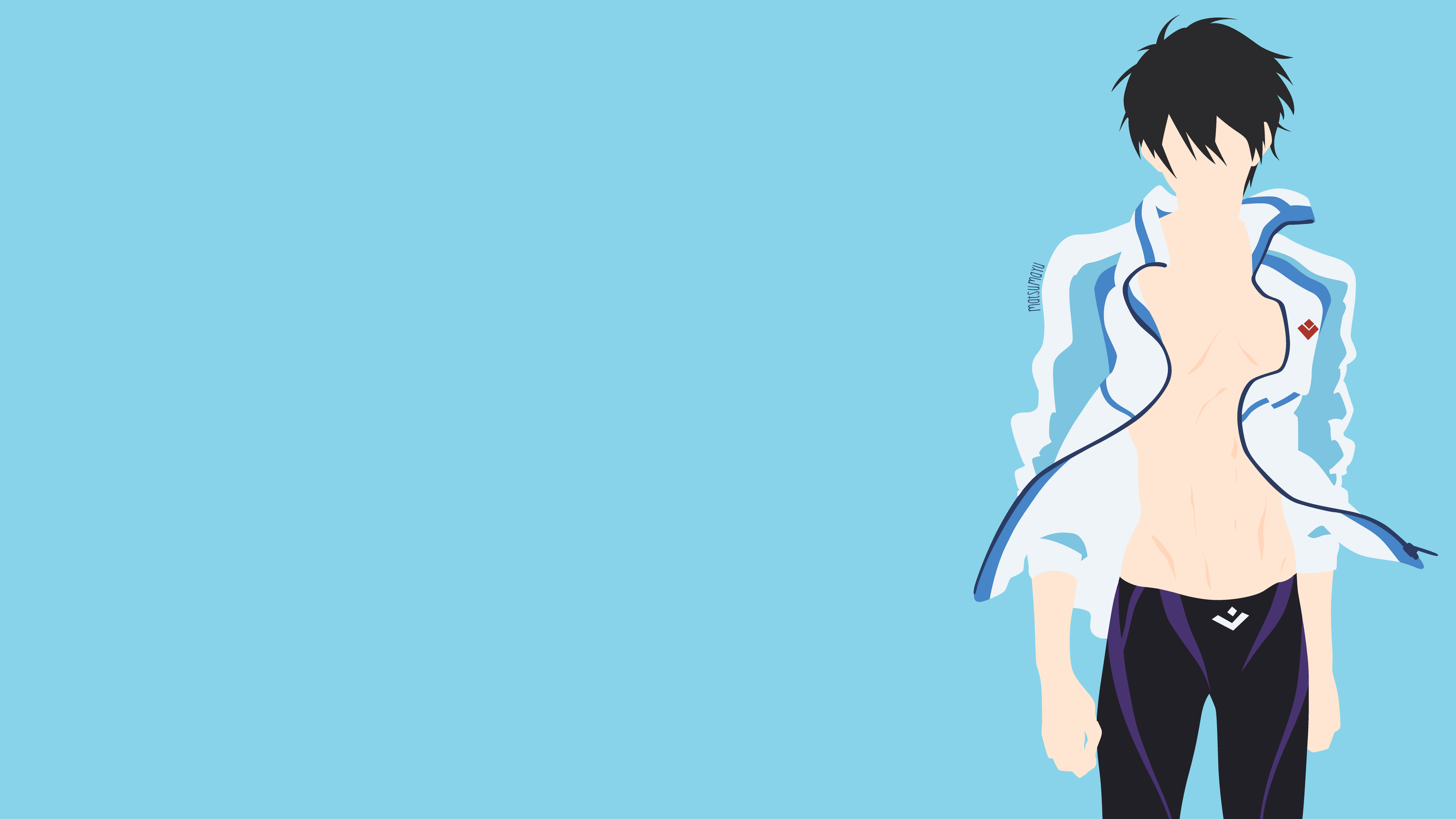 Haruka Nanase from Free! Minimalist HD Wallpaper