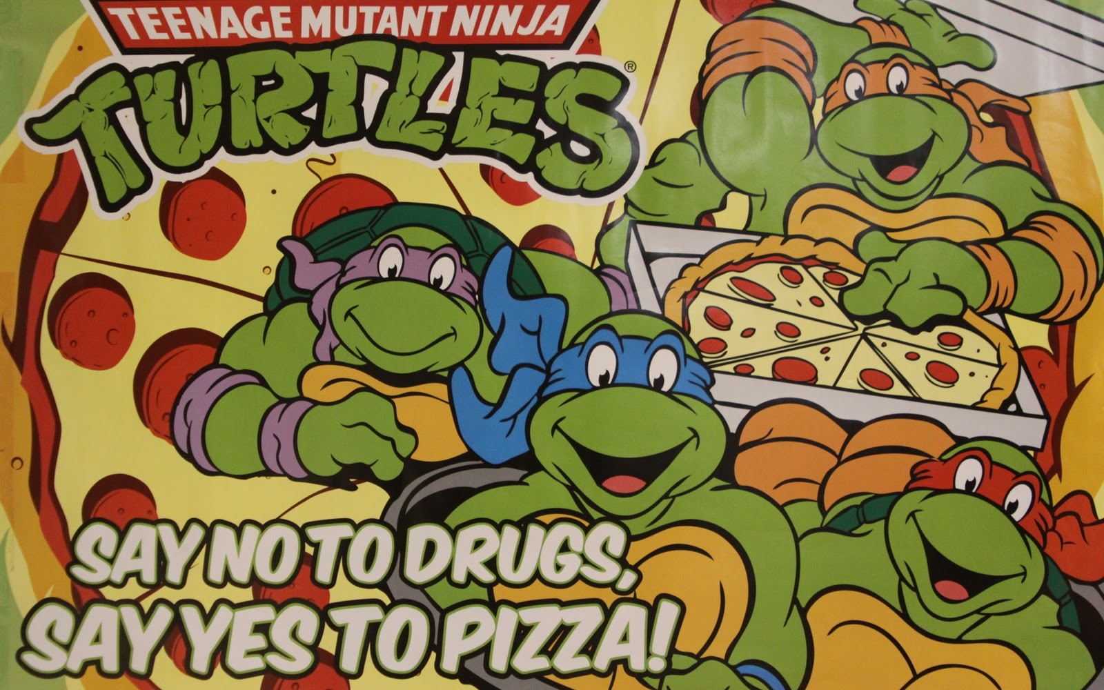 Teenage Mutant Ninja Turtles Say No to Drugs, Say Yes to Pizza! HD Wallpaper