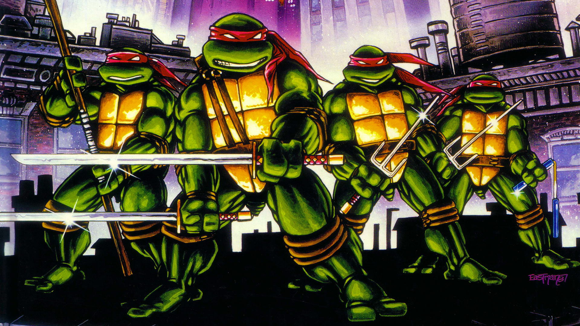 Teenage Mutant Ninja Turtles in a City HD Wallpaper