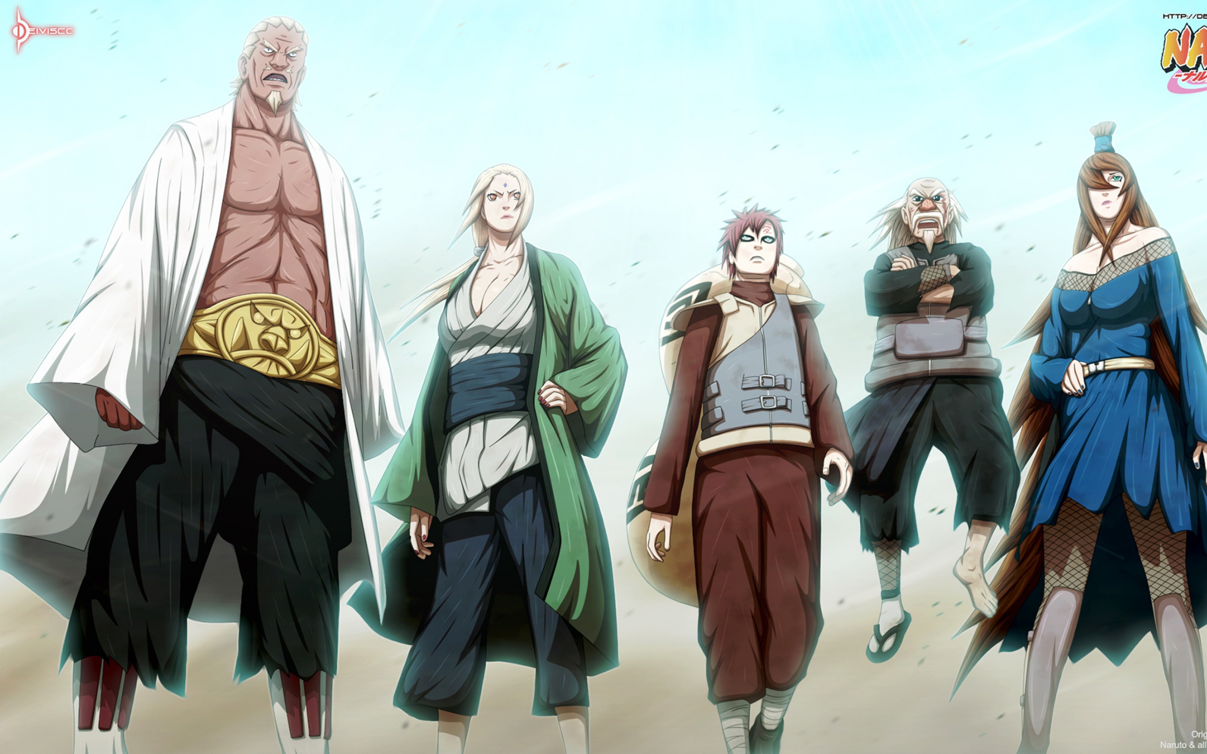 Five Kage from Naruto HD Wallpaper