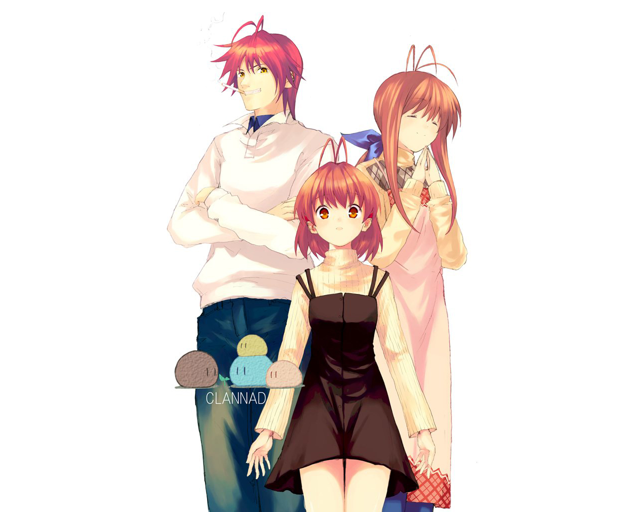 Sanae Furukawa and family from Clannad HD Wallpaper