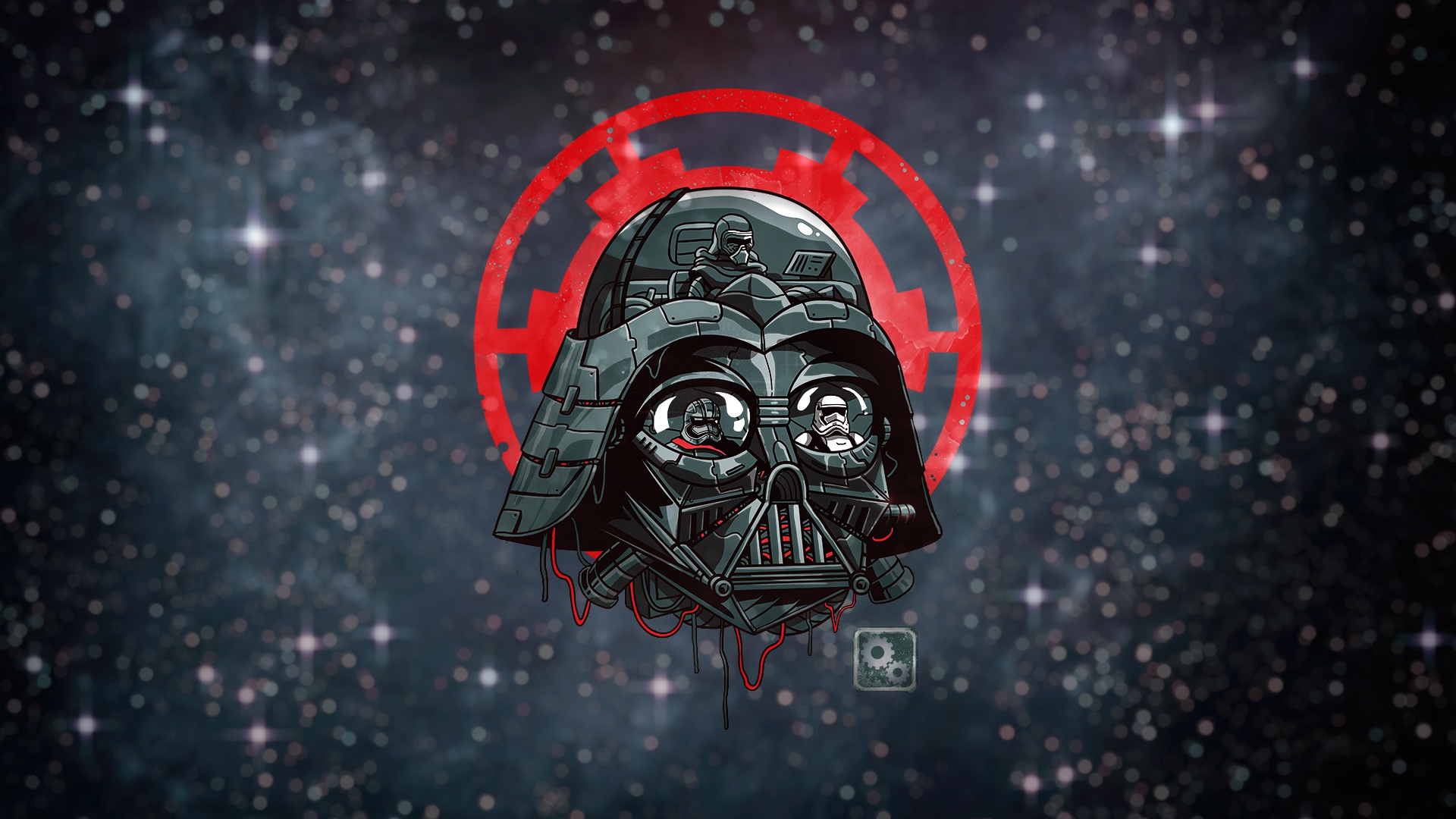 Darth Vader with Stormtroopers and Kylo Ren from Star Wars HD Wallpaper