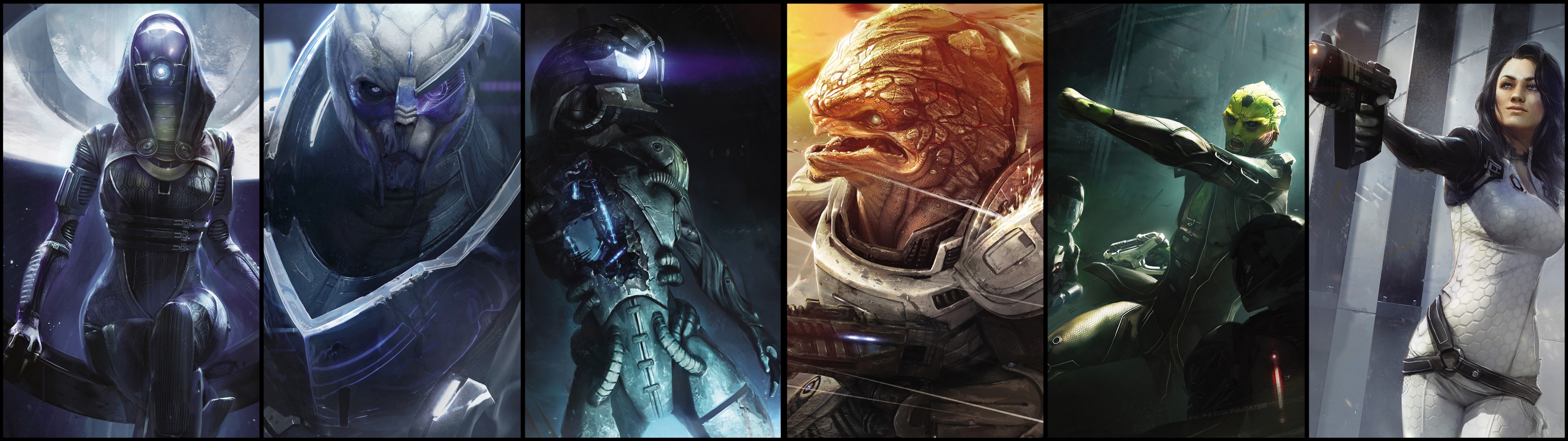 Mass Effect characters collage HD Wallpaper