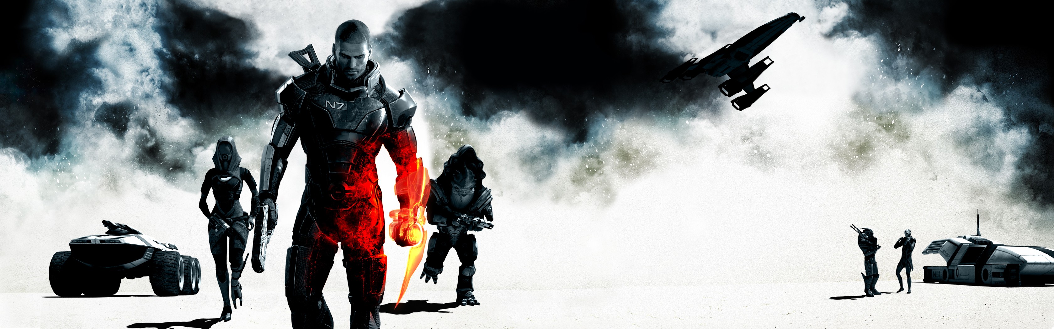 Mass Effect 3 Characters and Vehicles HD Wallpaper