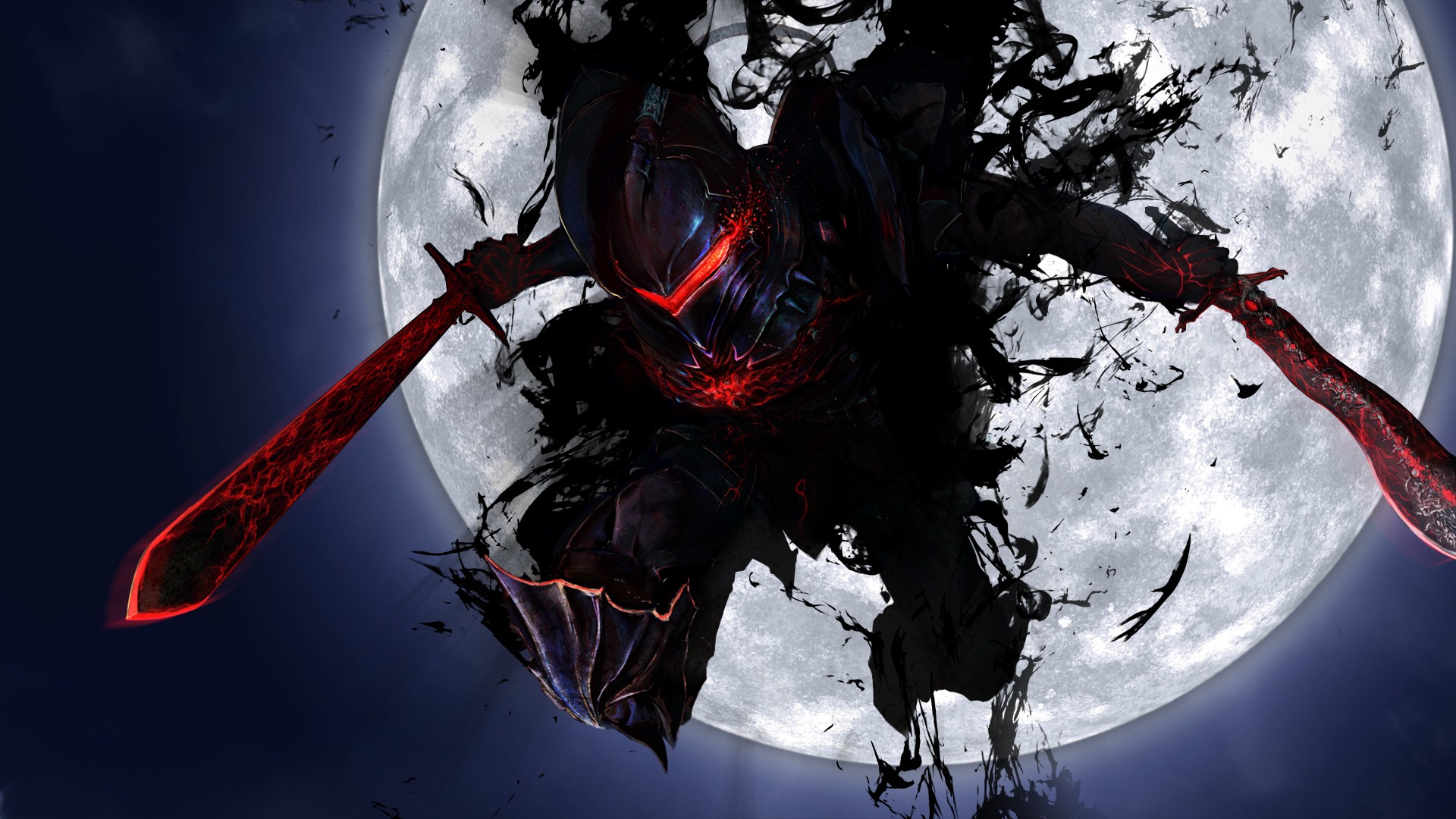 Berserker from Fate/Zero with glowing swords HD Wallpaper
