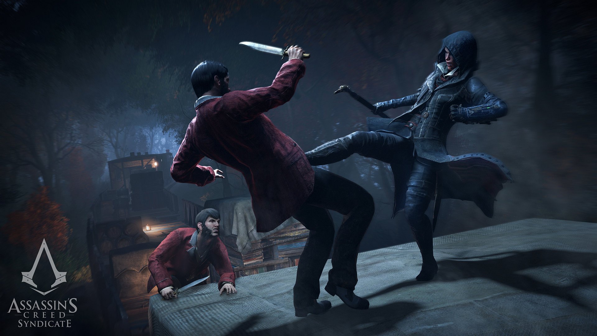 Evie Frye from Assassin's Creed Syndicate fighting enemies HD Wallpaper