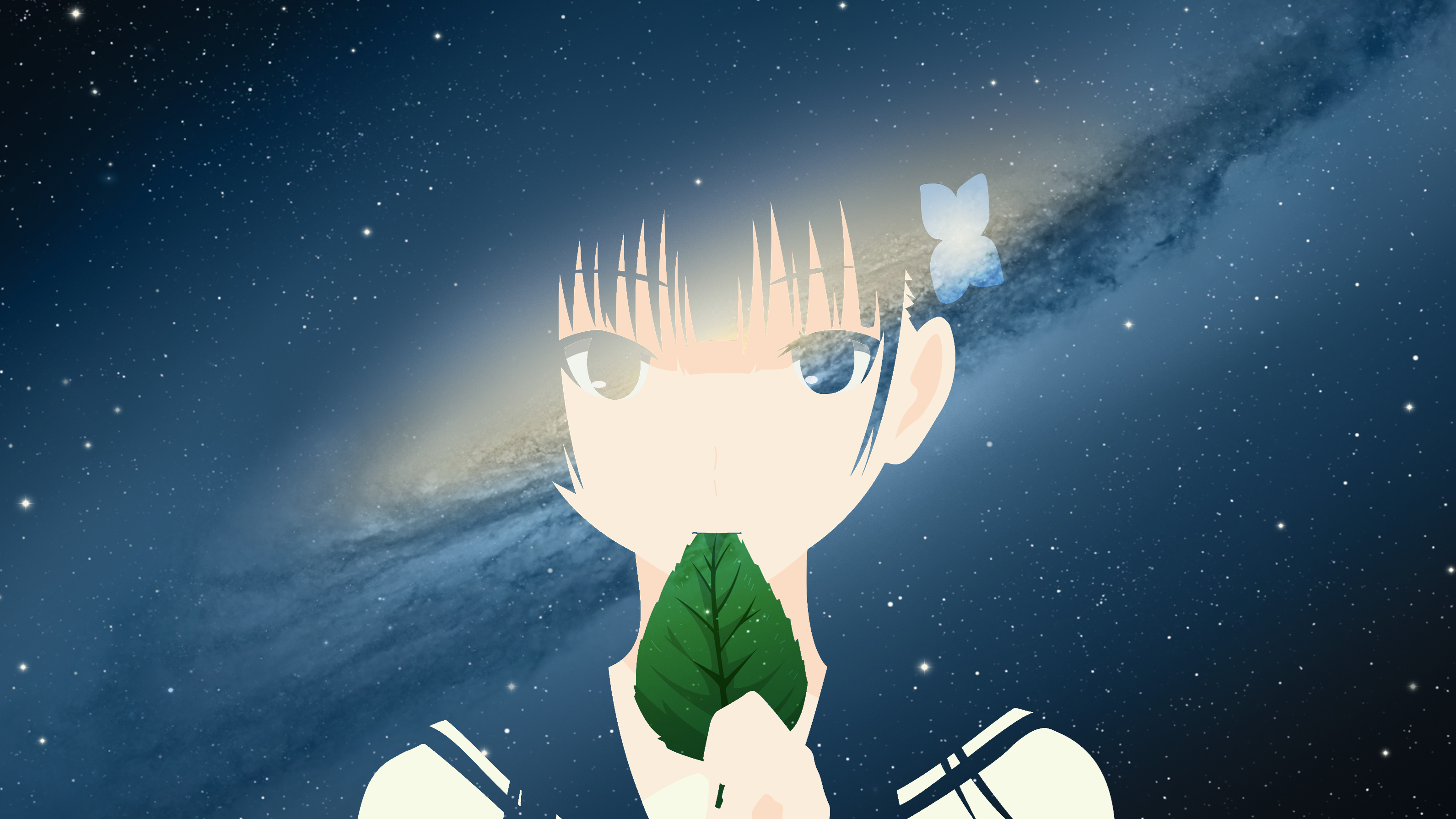 Rea Sanka in front of a galaxy HD Wallpaper