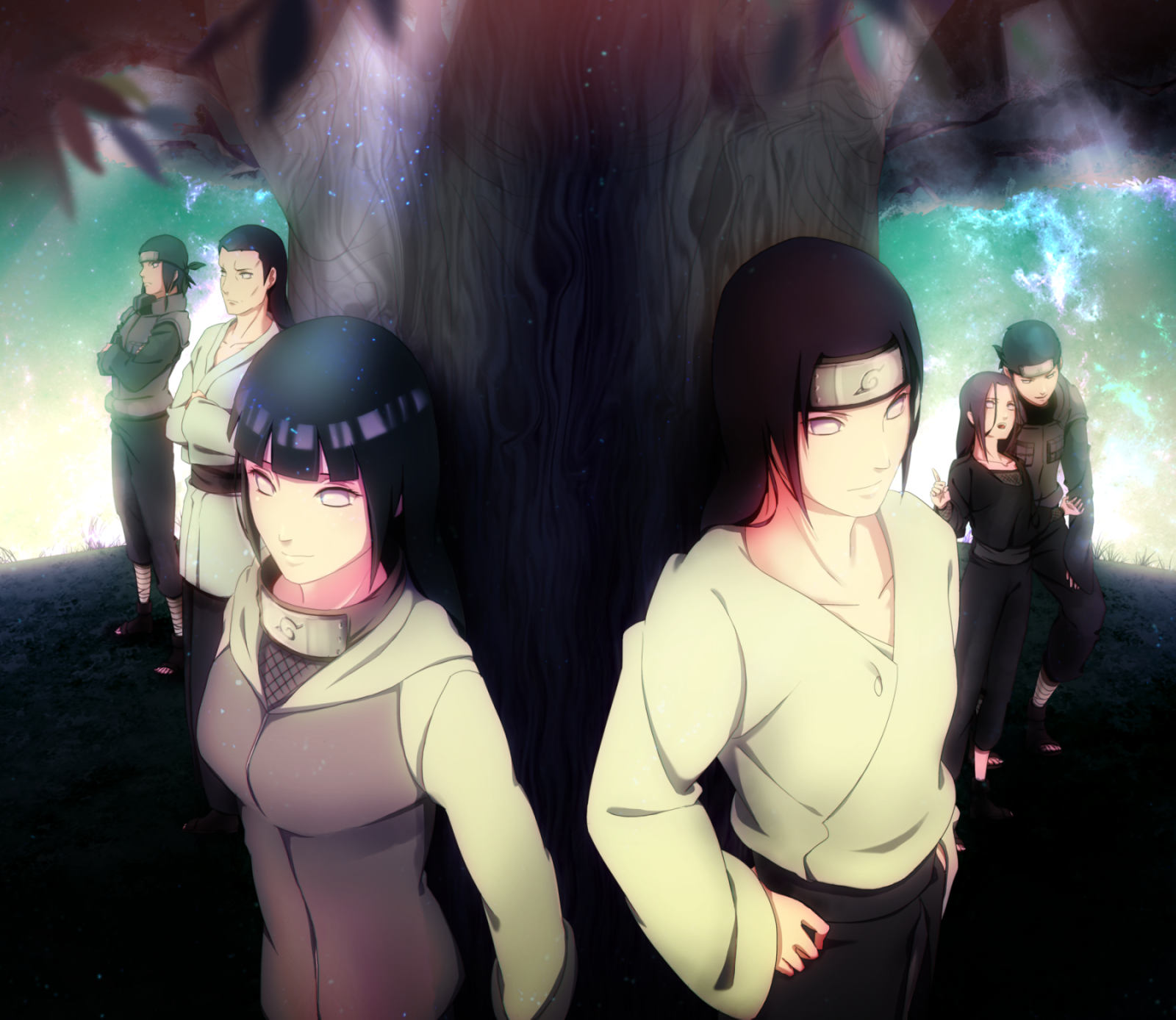 Neji Hyuga and Hinata Hyuga from Naruto HD Wallpaper