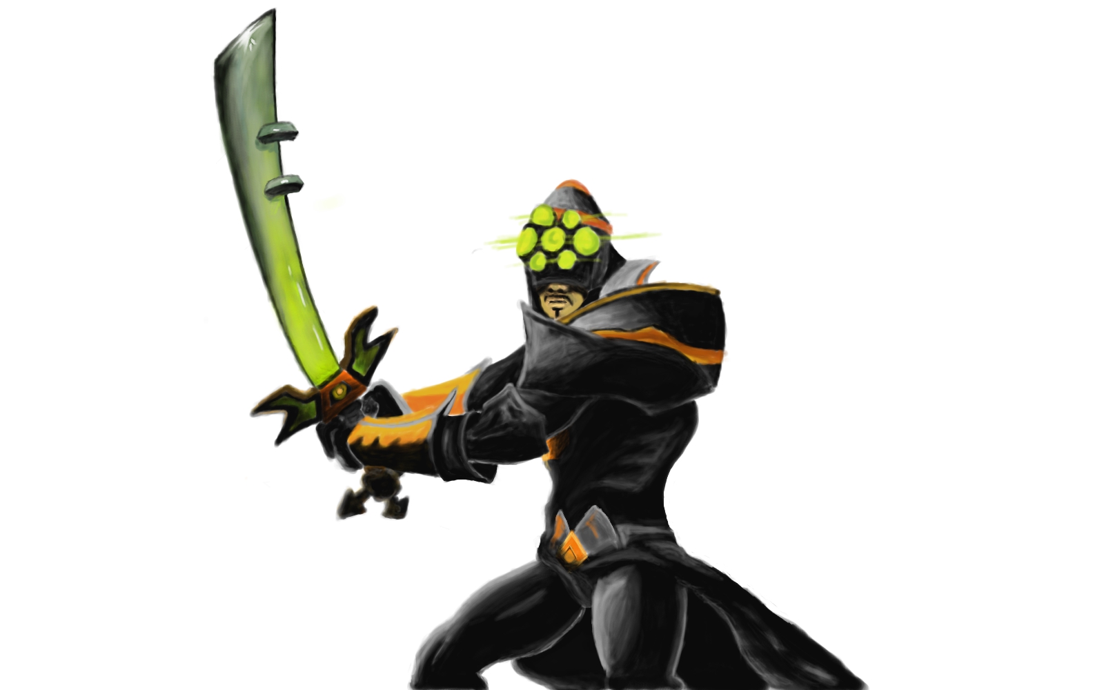 Master Yi from League of Legends with a glowing sword HD Wallpaper