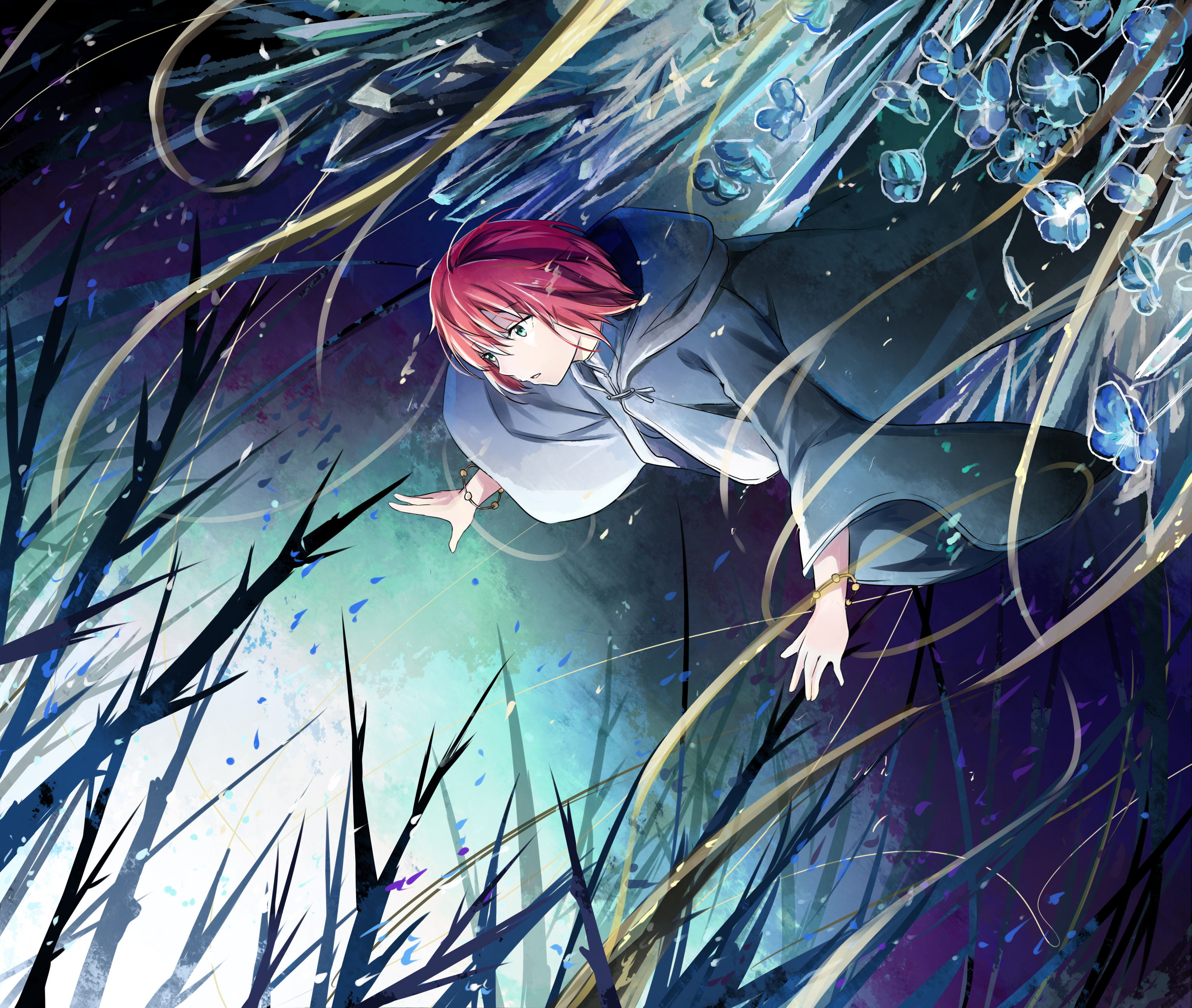 Chise Hatori in a dark forest HD Wallpaper