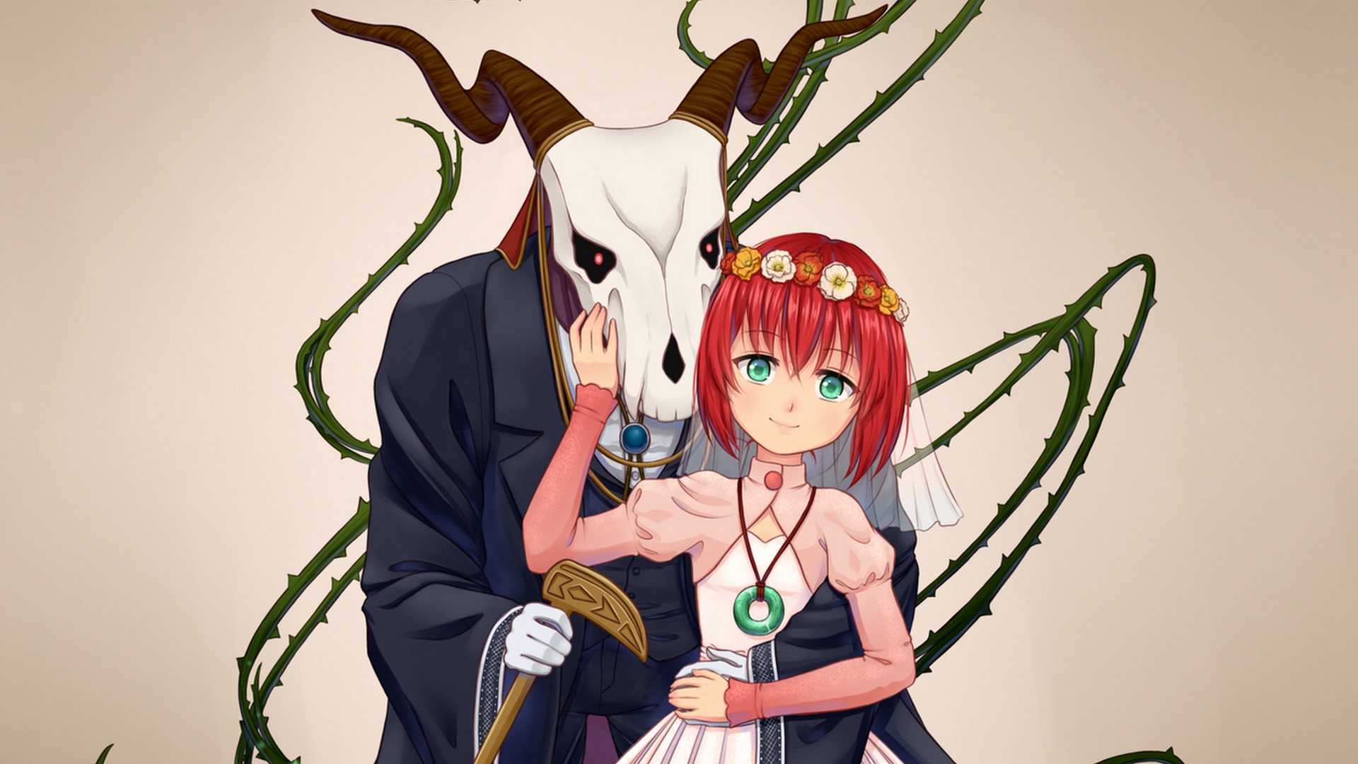 Chise Hatori and Elias Ainsworth from The Ancient Magus' Bride HD Wallpaper