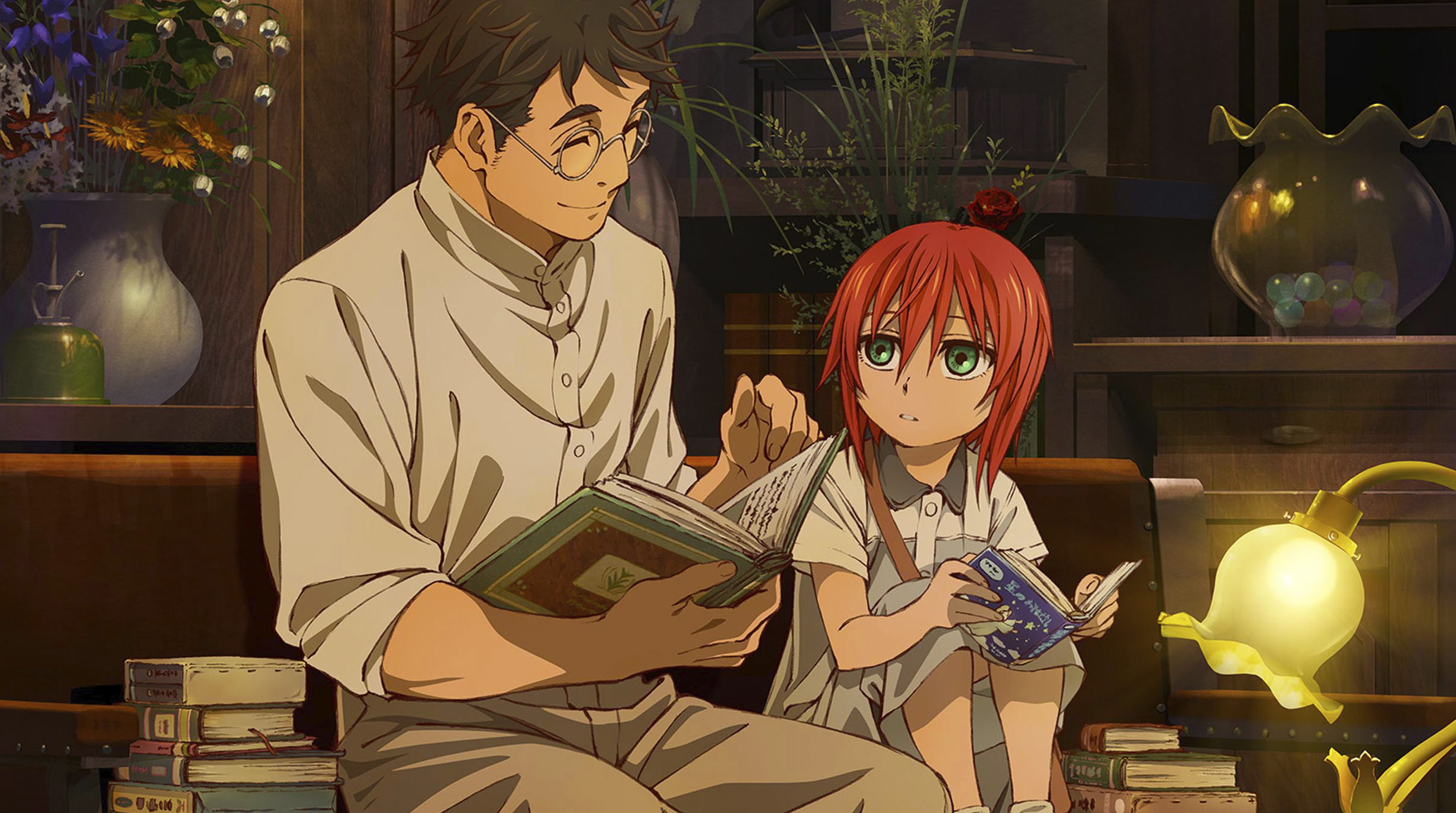 Chise Hatori and Elias Ainsworth reading HD Wallpaper